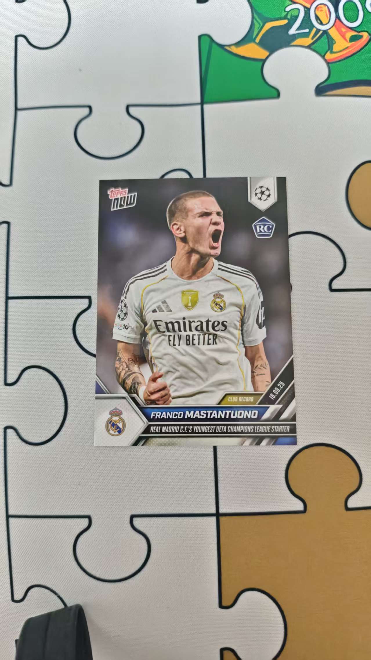 2025 Topps Topps Now Franco Mastantuono 弗兰科 马斯坦托诺 新秀 RC rookie 阿根廷 皇家马德里 皇马欧冠出场最年轻球员记录 未来可期 第二张