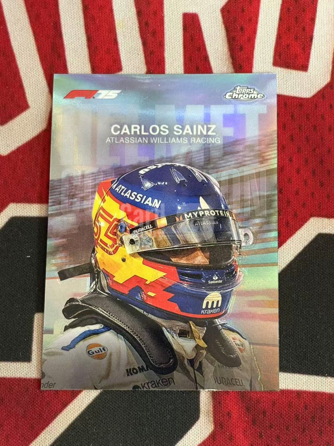 2025 TOPPS CHROME TC系列 F1 CARLOS SAINZ 威廉车队 卡洛斯赛恩斯 HELMET 头盔特卡 大头特卡 银折 折射 专收凑套必备【烂臭嘴拍卖】
