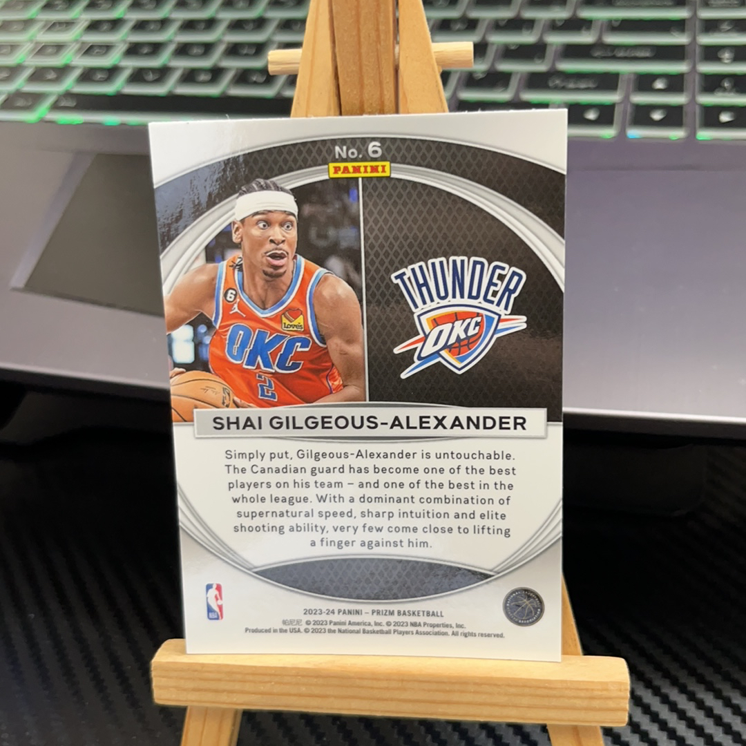 2023-24 Panini Prizm Shai Gilgeous-Alexander sga 亚历山大 雷霆 总冠军 prizm系列 特卡 pz 卡品如图 凑图必备 值得收藏!免费代卖!