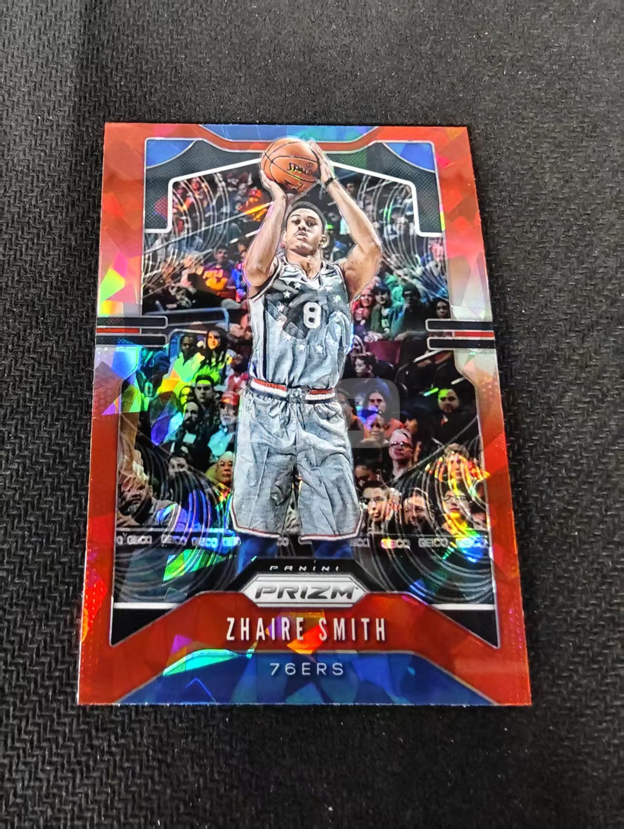 2019-20 Panini Prizm Zhaire Smith 扎伊尔 史密斯 76人 红碎冰 PZ 划痕 边角瑕疵 #51