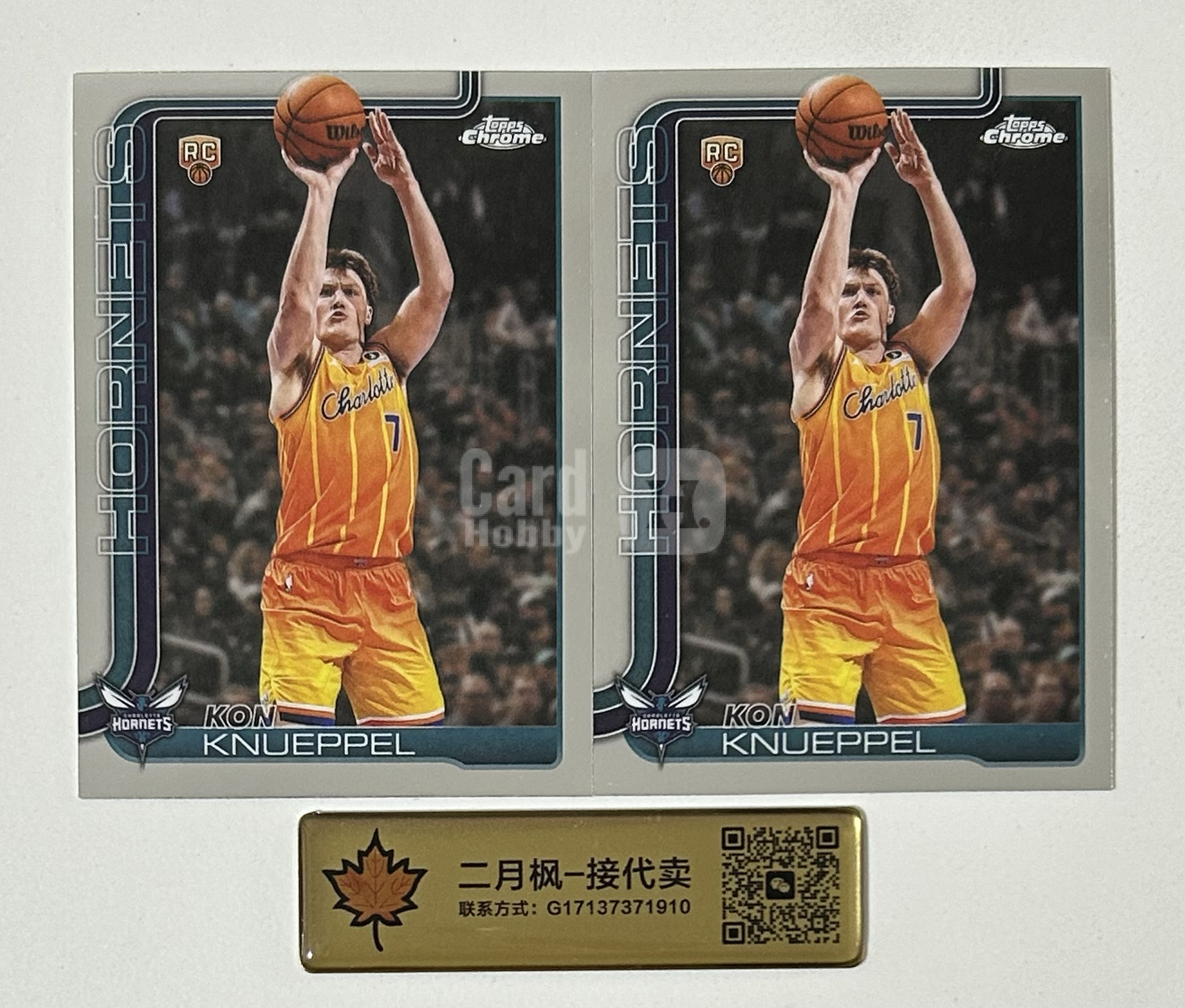 【二月枫-承接代卖】2025-26 2026 Topps Chrome Update TCU 黄蜂 Kon Knueppel 康 克尼佩尔 克努佩尔 新秀RC 新秀正Base 2张打包 实卡精美 专收凑套必备 #LHB