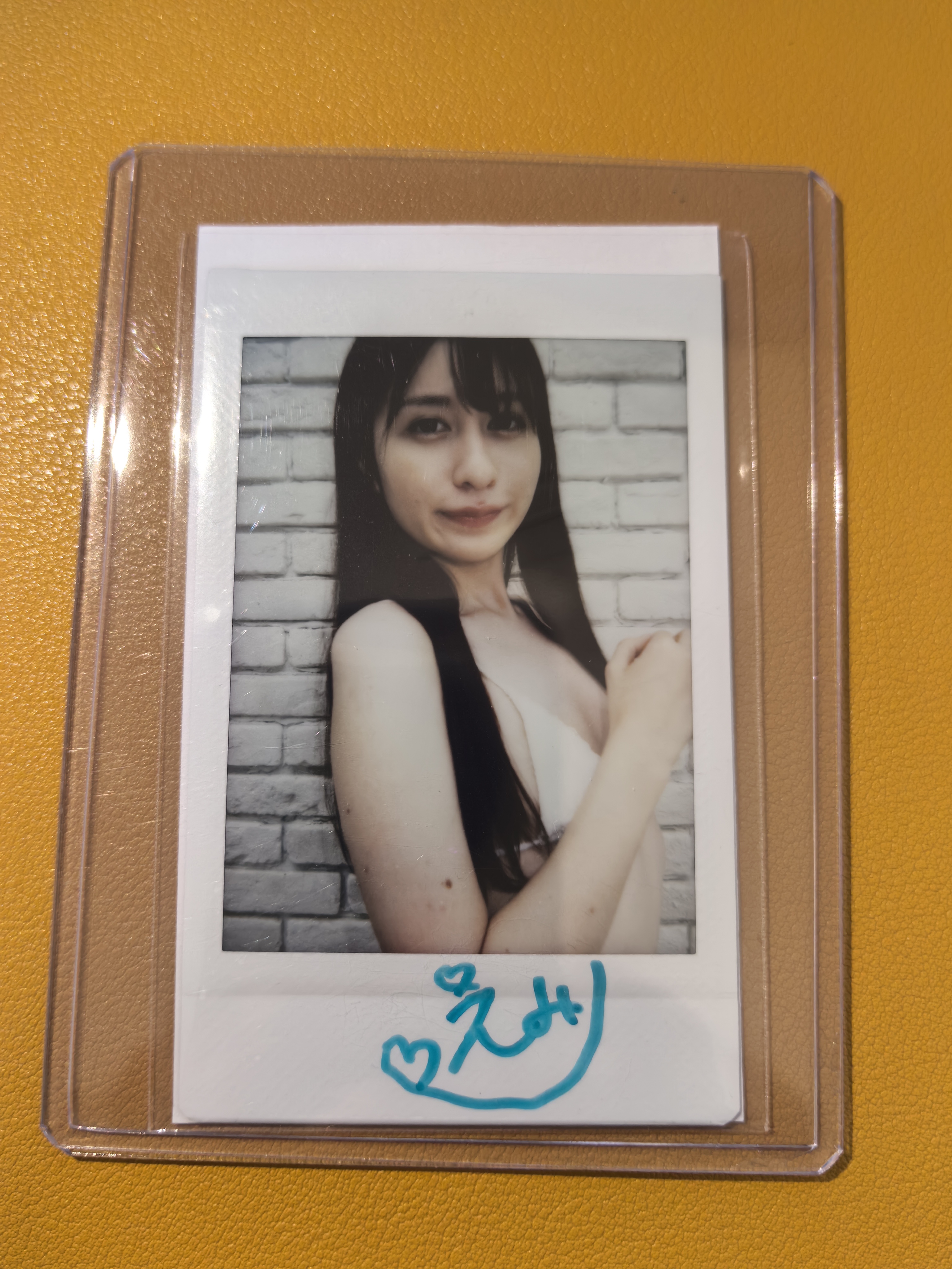 日本偶像艺人【日本代购】瑛美里 拍立得卡签完美签字 实卡超好看绝版稀有美女车模妹卡