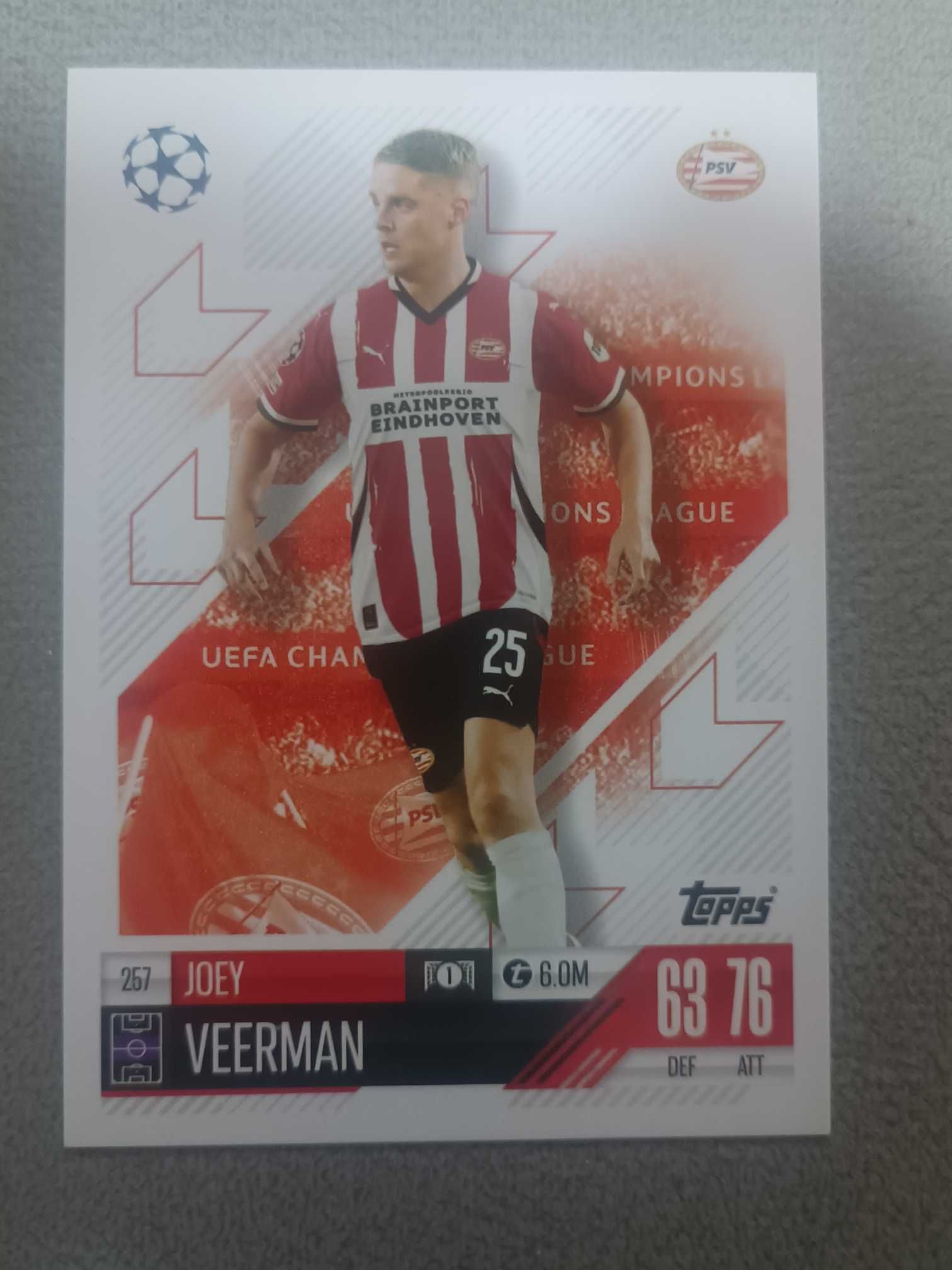 2024 Topps Match Attax Joey Veerman 【免费接代拍】游戏版 base 埃因霍温 乔伊•费尔曼 98年妖人 希望之星 未来可期 队迷人迷 收藏凑套可入