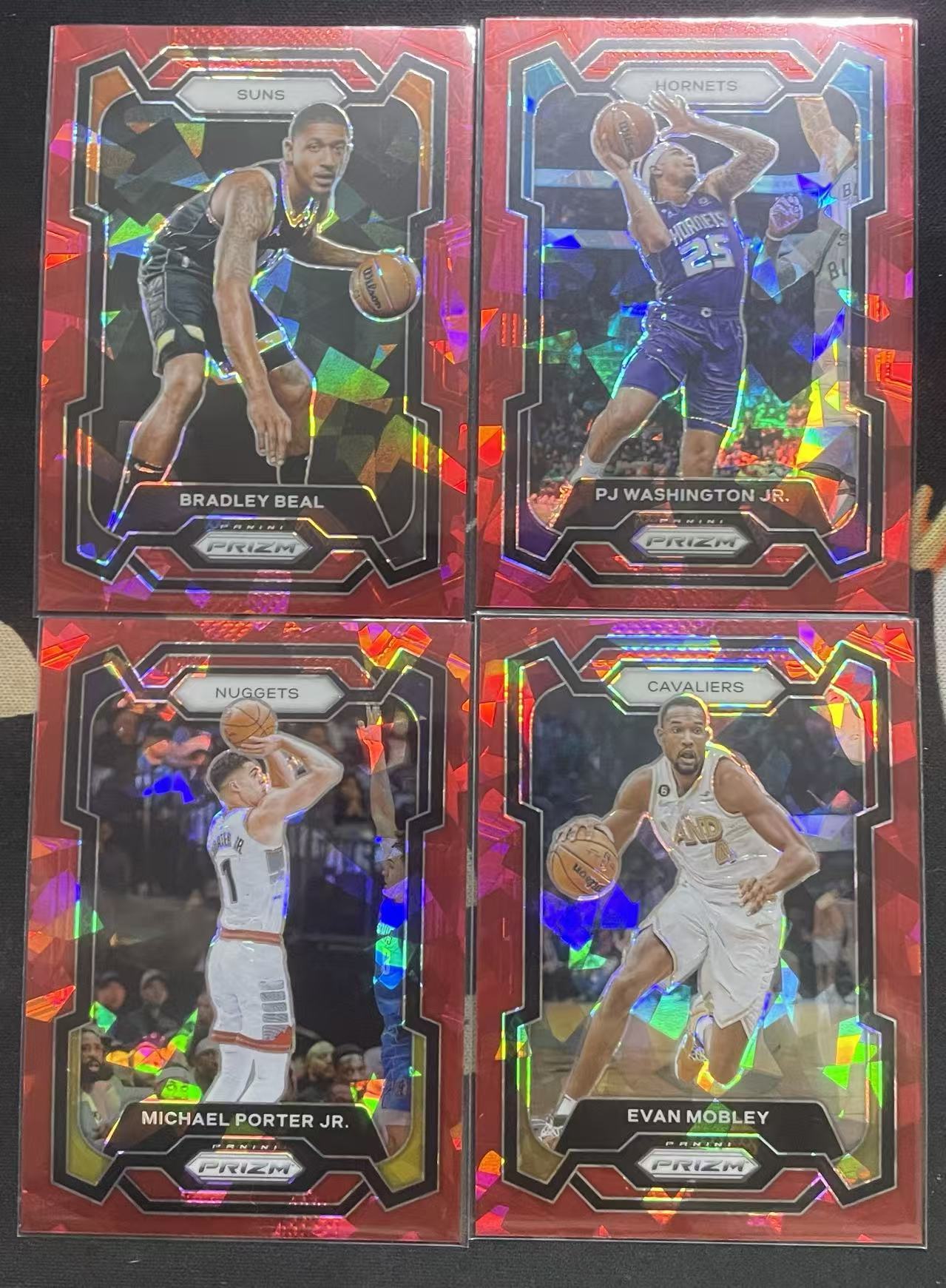 2023-24 Panini Prizm Michael Porter Jr. 小迈克尔·波特 埃文·莫布利 布拉德利·比尔 pj·华盛顿 红碎冰折 折射 pz 不保卡品 打包 值得投资(猴子卡社)