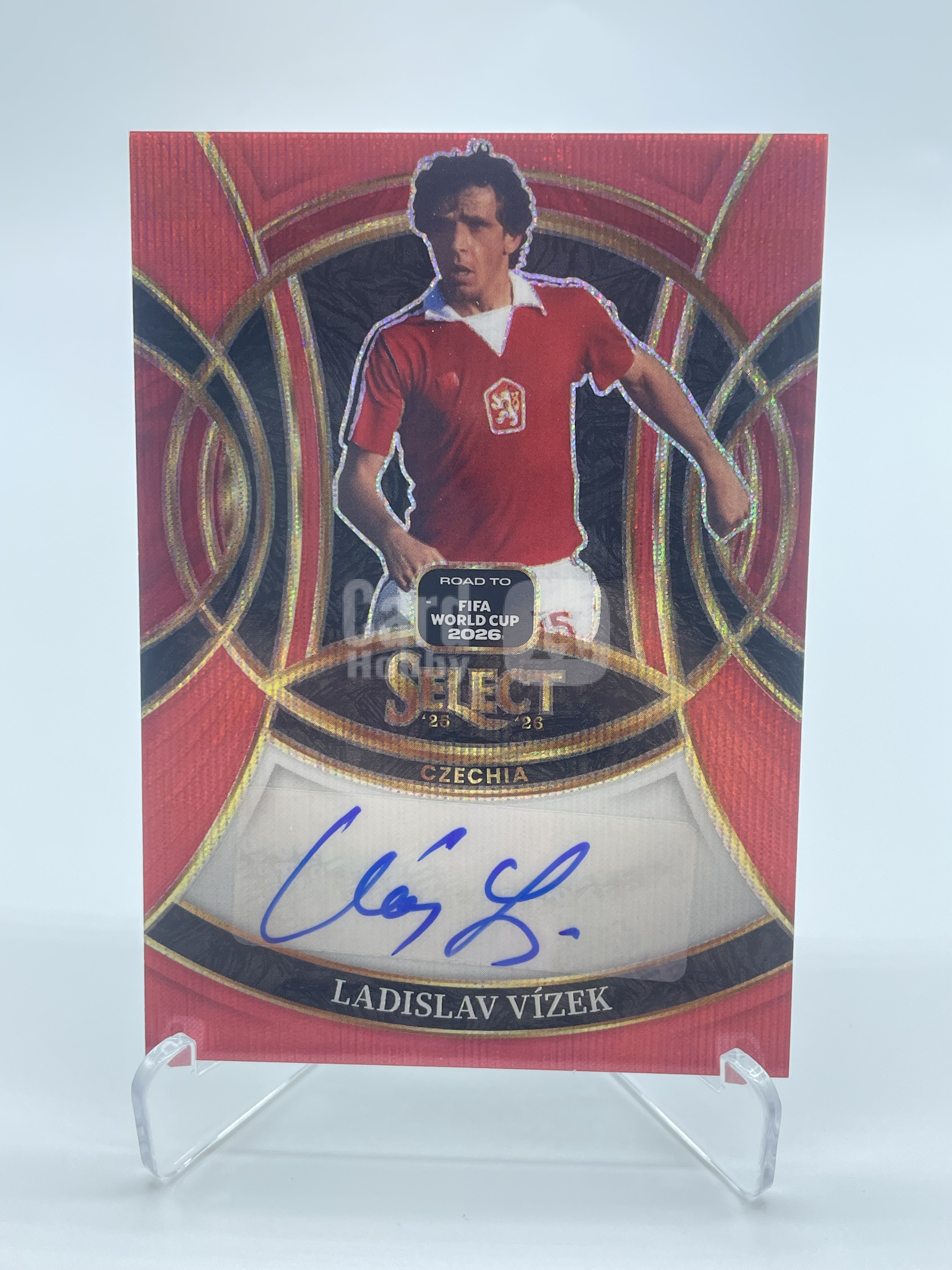 2026 Panini Select Ladislav Vizek【Simple 尘埃】世界杯 se 捷克 拉迪斯拉夫 维泽克 签字 签名 红折 波纹折 卡品如图 专收必备