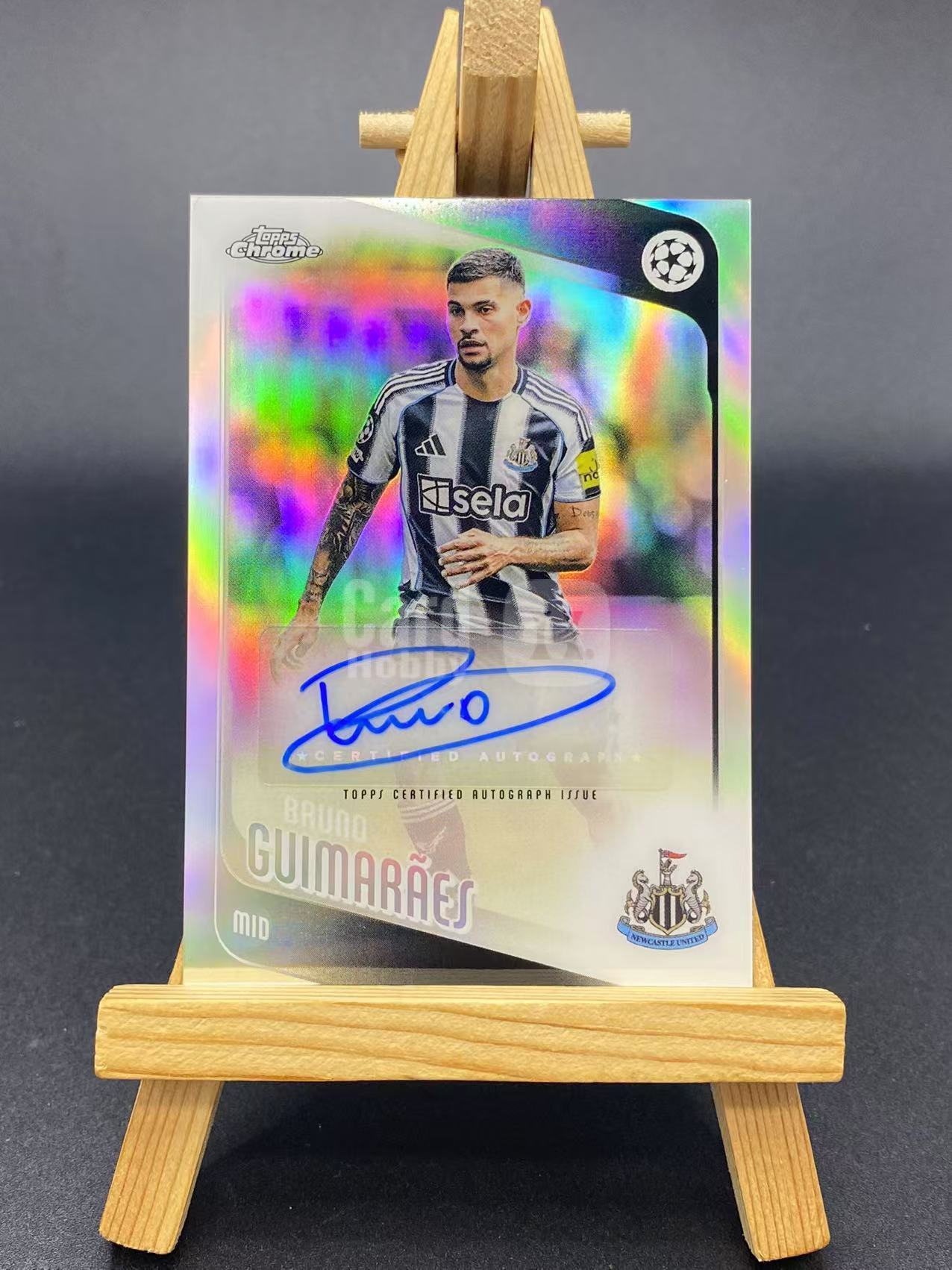 2026 【六六代卖 预付快速回款】 topps Bruno Guimaraes 吉马良斯 签字 纽卡斯尔联 巴西 银折折射 瑕疵如图(永不独行)