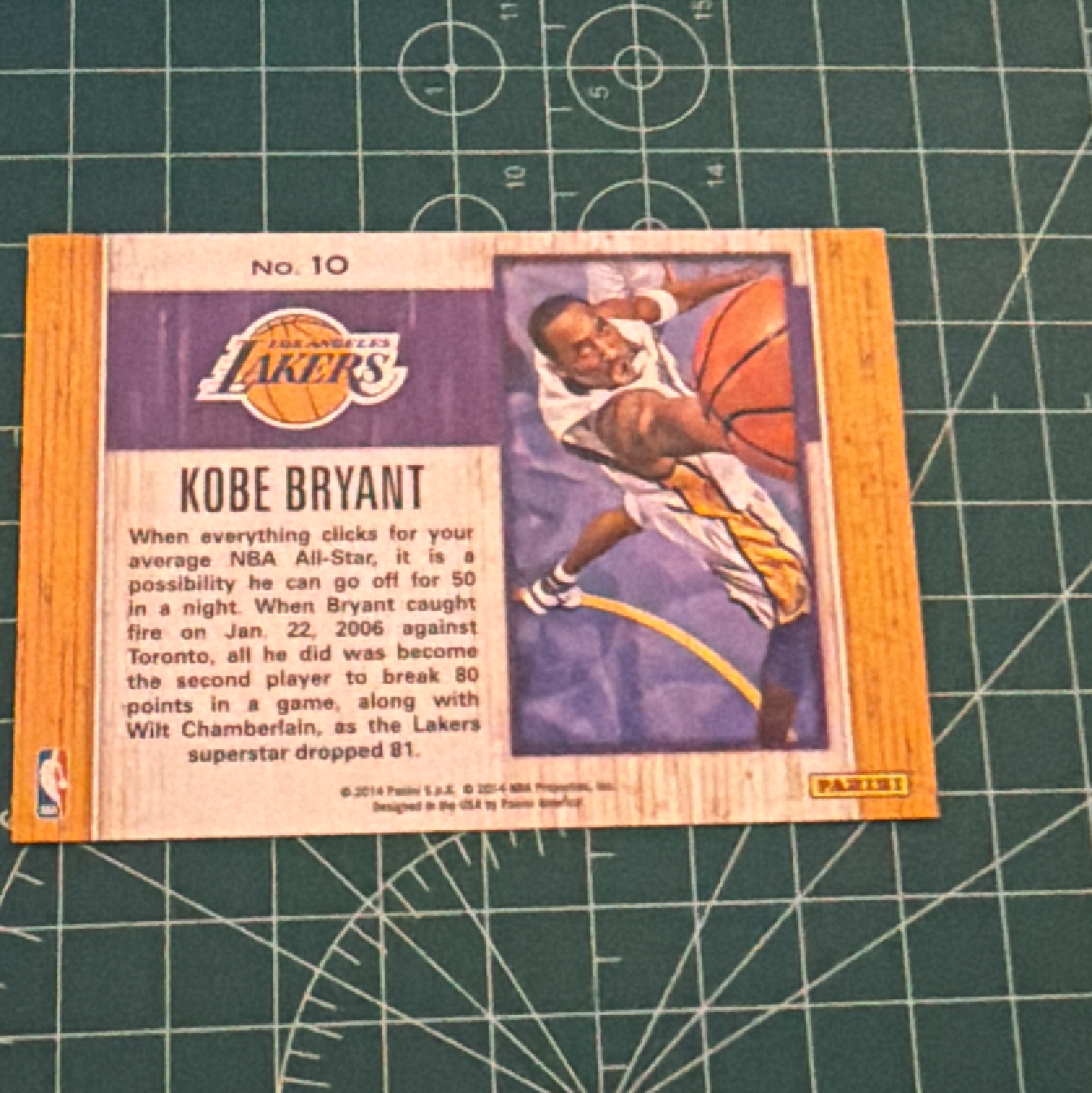 2014-15 Panini Americana Kobe Bryant S.p.a. 科比布莱恩特 KB 小飞侠 黑曼巴 职业生涯最高81分特卡 数据特卡 横版特卡 闪卡 hit 十年老卡 有折痕