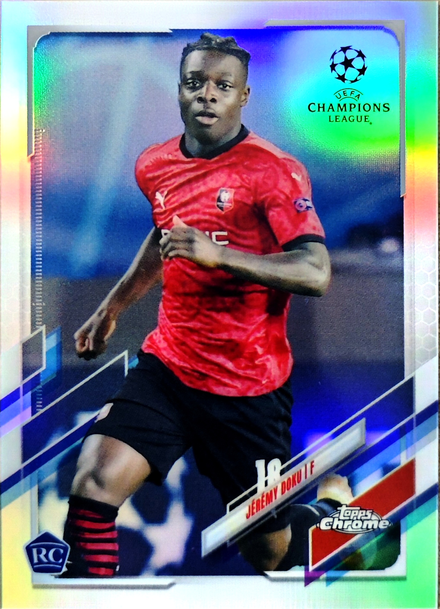2023-24 Topps Chrome Jeremy Doku 热雷米·多库 雷恩 欧冠 曼城