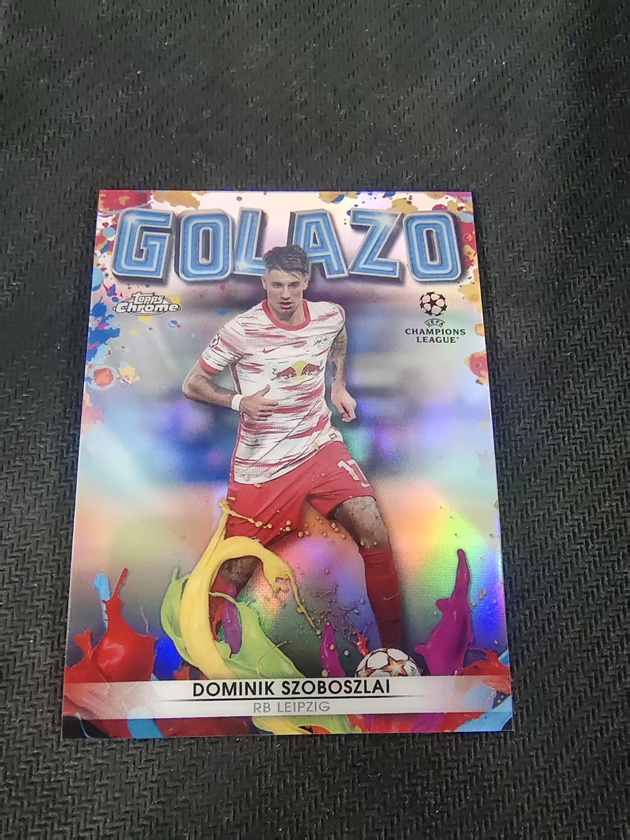 【可合并,不累计】2022 Topps Chrome Dominik Szoboszlai 欧冠 萨尔茨堡 索博斯诺伊 GOLAZO特卡 银折 划痕 边角瑕疵