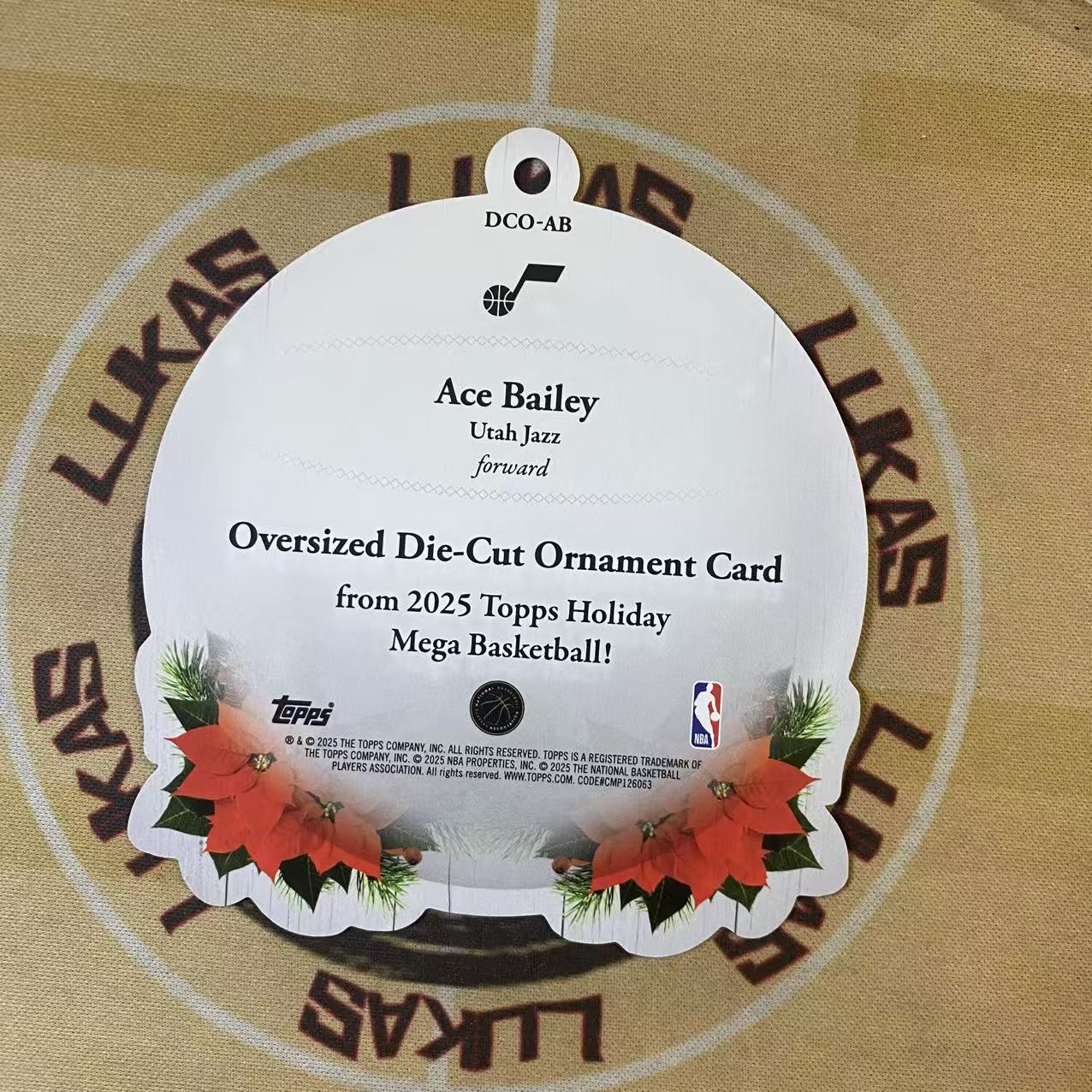 撸卡厮 Lukas 2025 topps holiday 大比例 盒货 异形特卡 爵士潜力 新人 Ace Bailey 埃斯 贝利 银折 铃铛异形 新秀卡(nq)