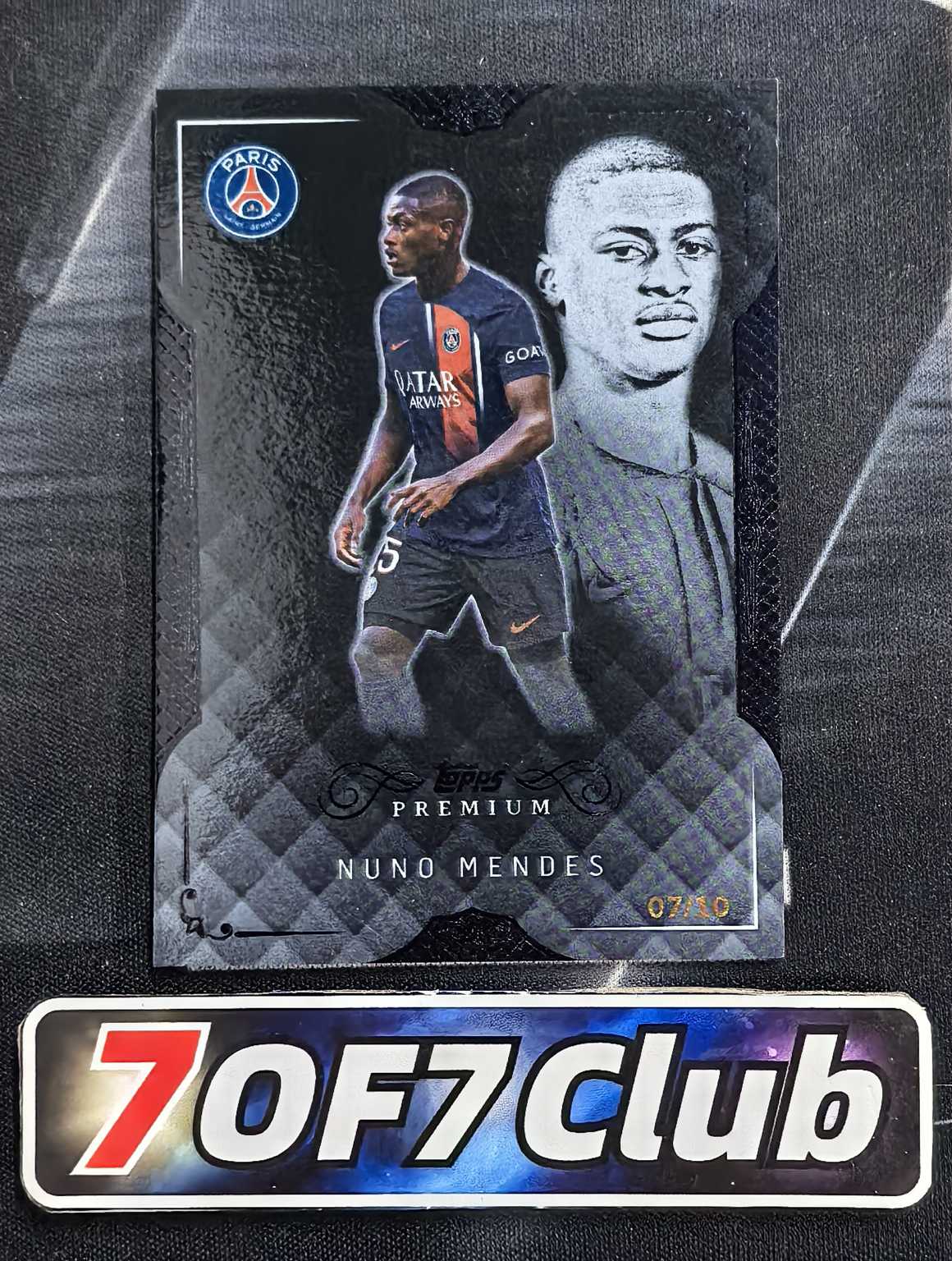 【7OF7Club拍卖】巴黎手提 Nuno Mendes 努诺 门德斯 10编 黑平行 巴黎圣日耳曼 世一边 卡品如图 略伦特11