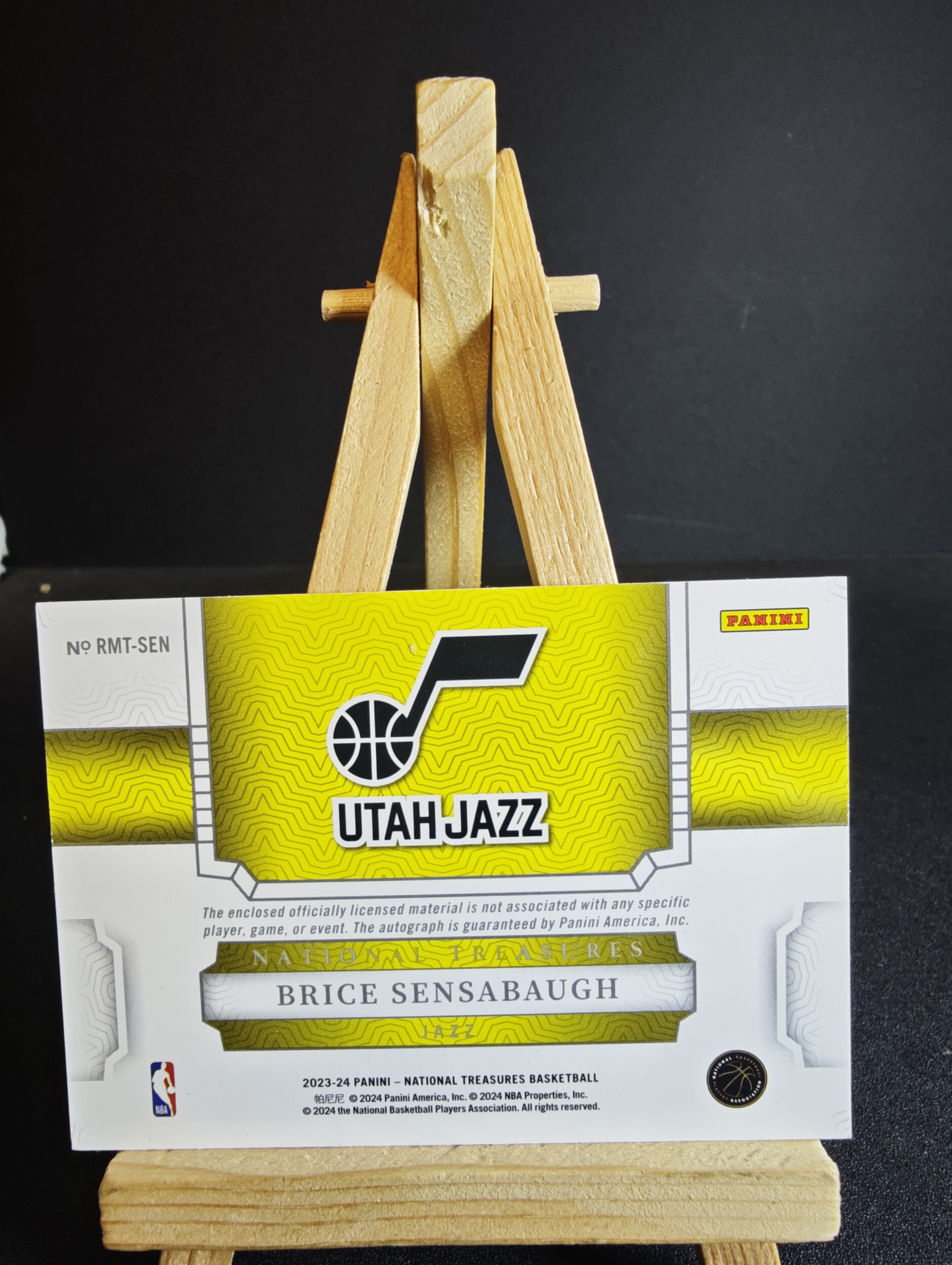 2023-24 Panini National Treasures Brice Sensabaugh RC 国宝 签字 卡签 布赖斯 森萨博 新秀 三窗 99编 卡品如图 杰瑞11.15 卡品如图