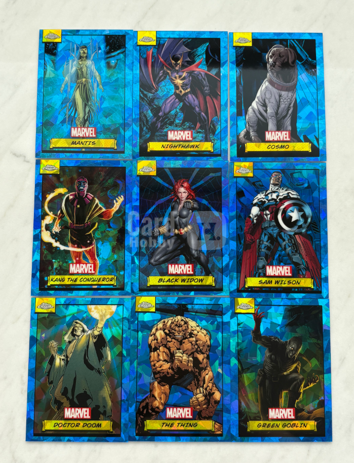 2024 Topps Marvel (MCU) BLACK WIDOW 元年漫威蓝宝石 漫威TC 元年Lot 各种好人 黑寡妇 石头人 美国队长 康 科斯莫 毁灭博士 蓝碎冰 收藏必备