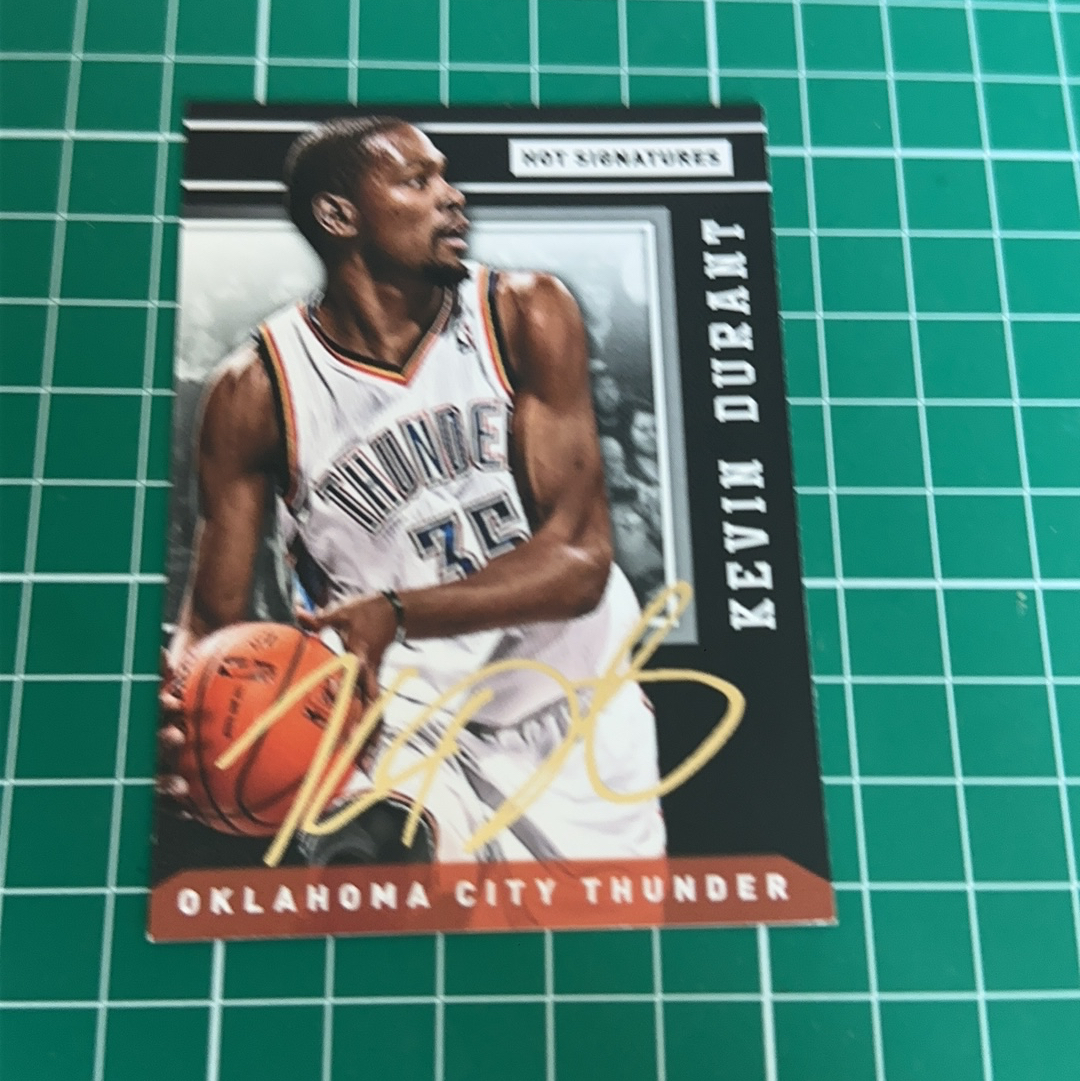 2014-15 Panini Americana Kevin Durant S.p.a.凯文杜兰特 死神 KD 金签卡 签名 签字 烫金印签 十年老卡 绝版卡 稀有大比例 折痕 压痕