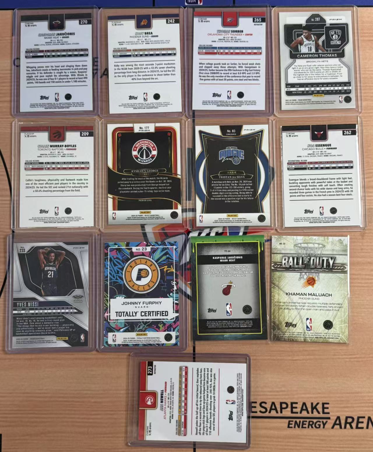 2025-26 Topps Chrome Kasparas Jakučionis 卡斯帕拉斯亚库契奥尼斯 卡梅伦托马斯等球员 银折 蓝折 红折等折射 特卡 一图打包 不保卡品 #Wes# 181