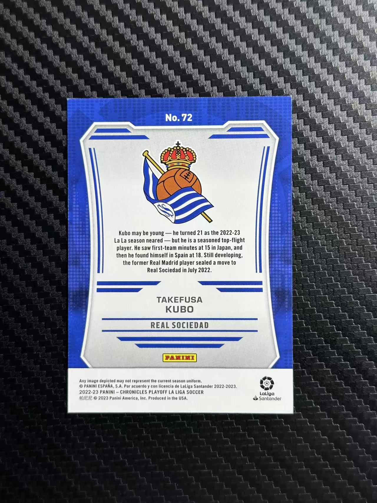 2022-23 Panini Chronicles Takefusa Kubo 久保建英 皇家社会 69/99编 编年史 西甲 卡品如图 拍前看描述