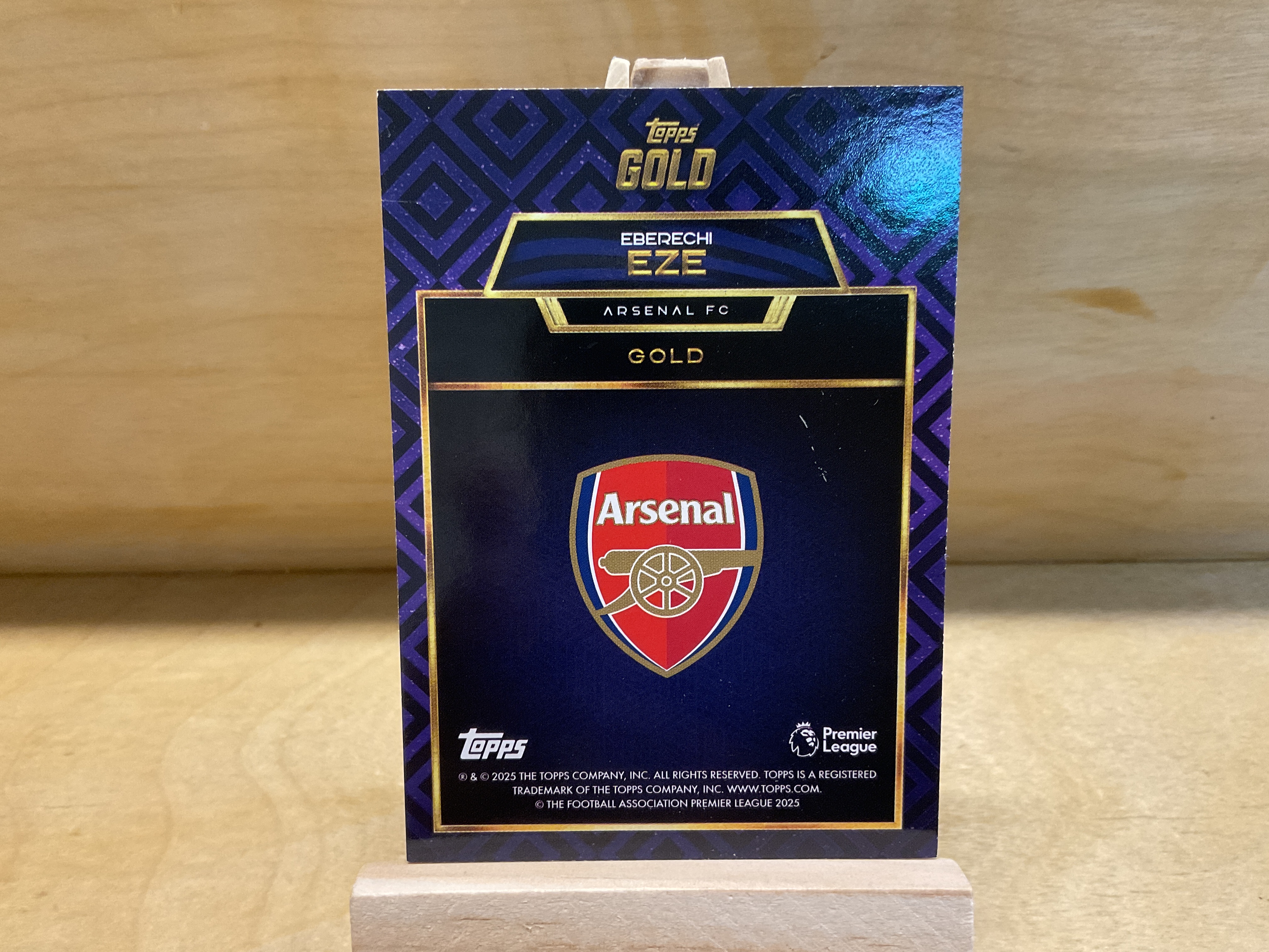2025 Topps Gold Eberechi Eze Topps Gold 欧冠 Eberechi Eze 埃泽 水晶宫 英超 阿森纳 碎冰折 lot 不保卡品