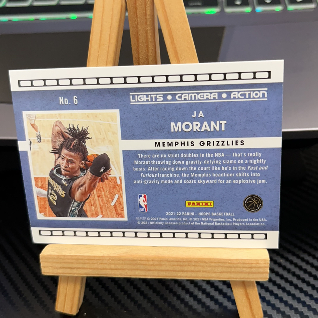 2021-22 Panini NBA Hoops Ja Morant 贾 莫兰特 灰熊 特卡 hoops系列 卡品如图 凑图必备 值得收藏!免费代卖!