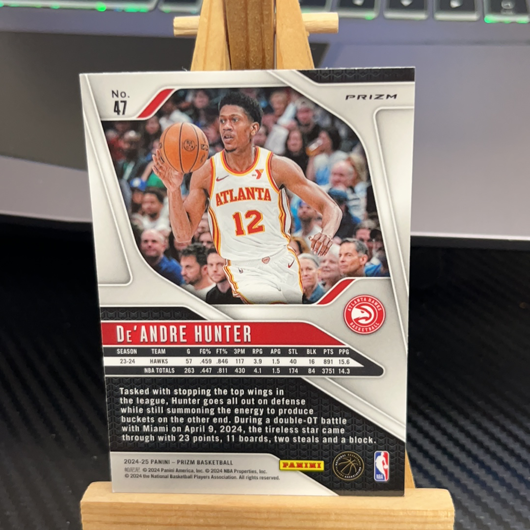 2024-25 Panini Prizm De'Andre Hunter 德安德烈 亨特 老鹰 银碎冰 银折 折射 prizm系列 pz 卡品如图 凑图必备 值得收藏! 免费代卖!