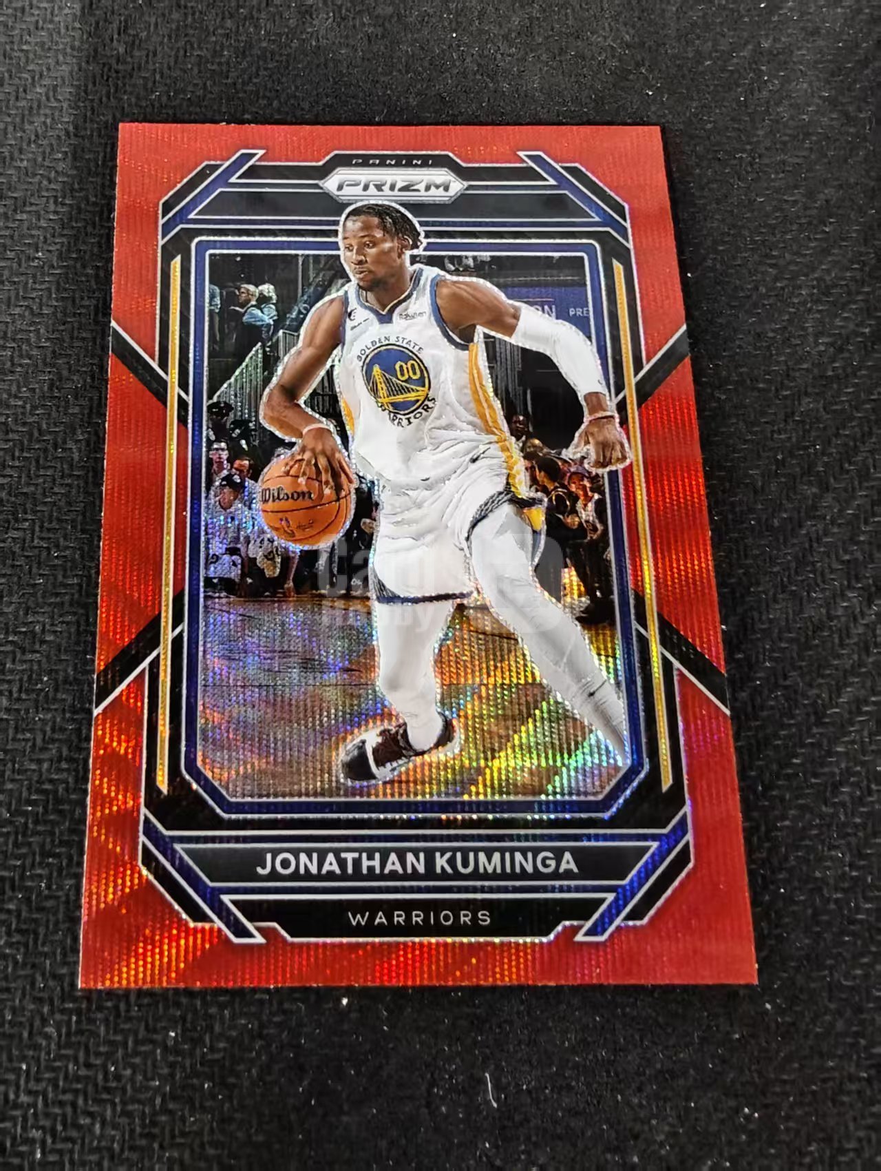 2022-23 Panini Prizm Jonathan Kuminga 勇士 乔纳森 库明加 红波纹 PZ 划痕 边角瑕疵 #104