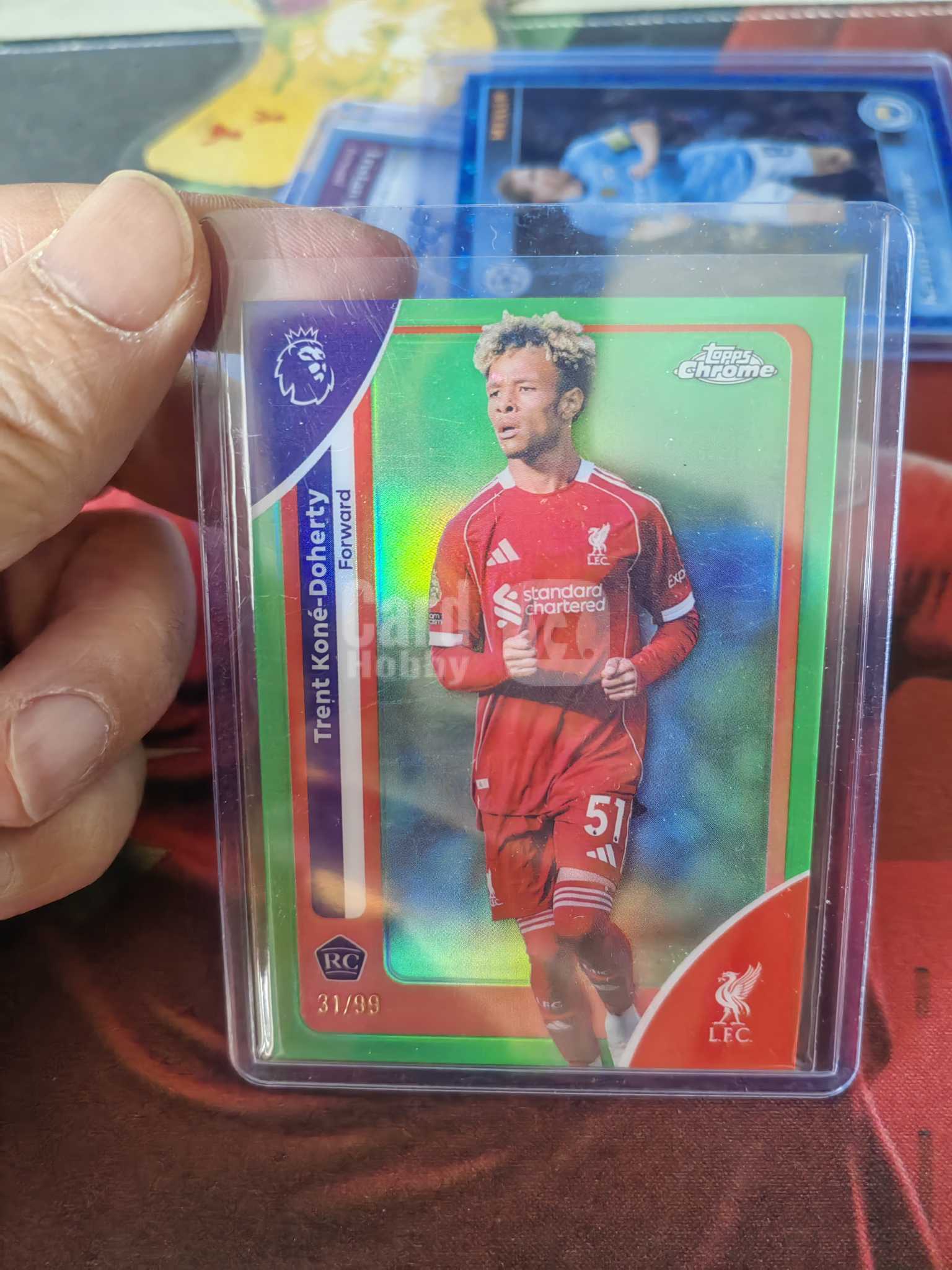 2025 Topps Chrome Kouadio Koné RC 英超蓝宝石 元年 利物浦 科内 99编base卡!!!!
