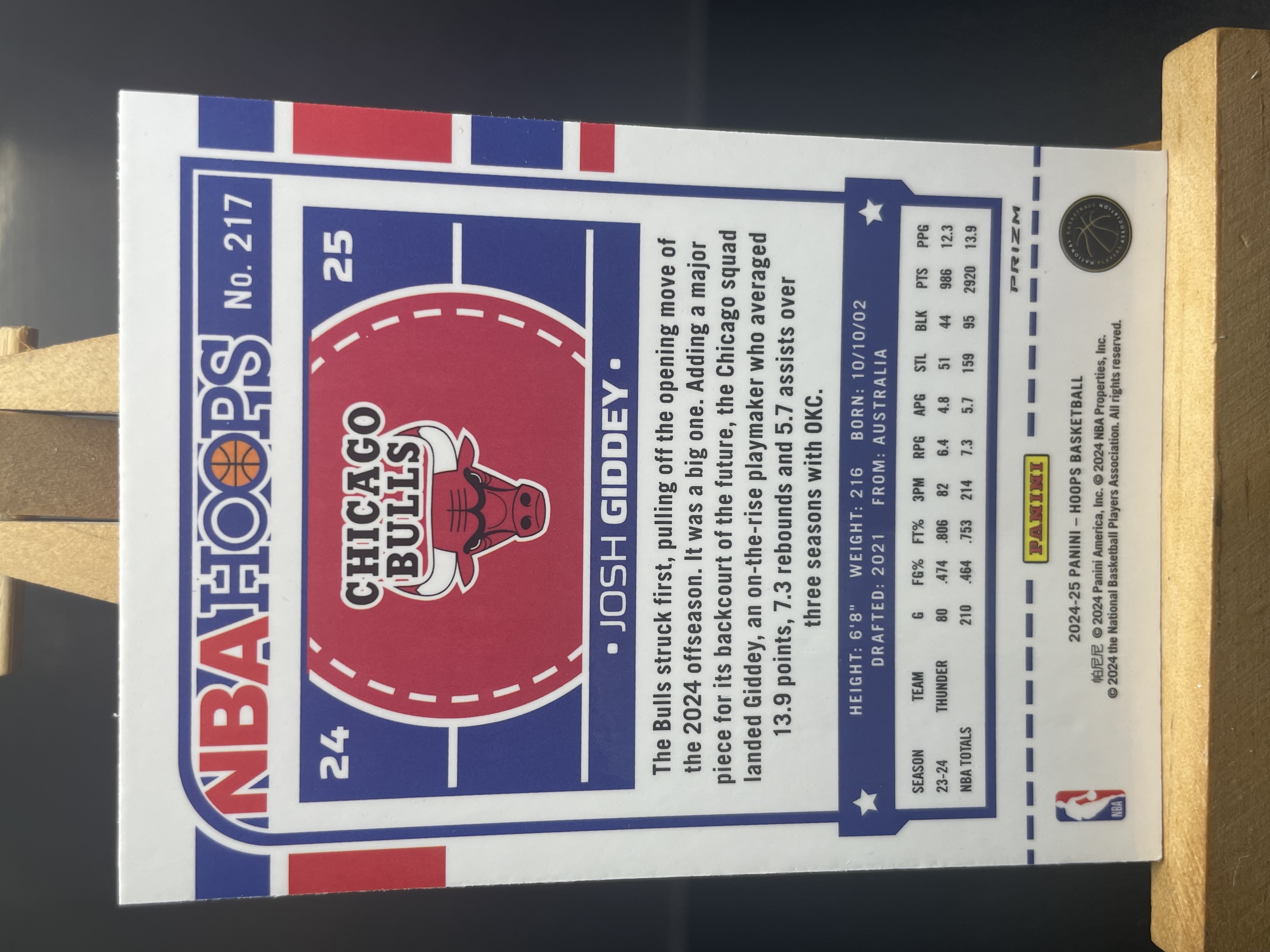 (A5) 2024-25 PANINI HOOPS 银折 约什 吉迪 公牛 近期大热球星 收藏凑套必备 卡品如图 !!!