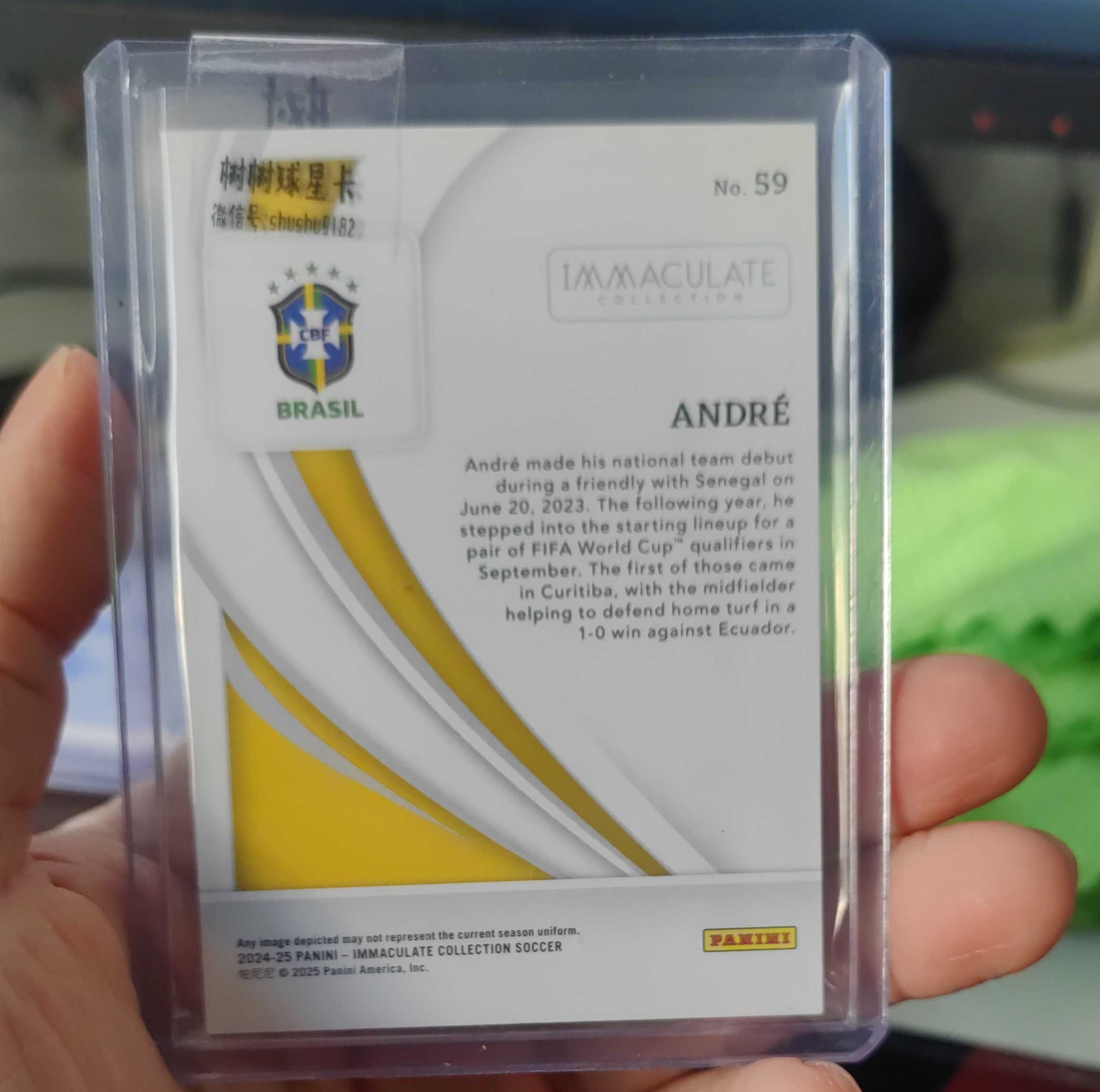 2025 Panini Immaculate ANDRE 巴西 安德烈 10编 base卡 !!!