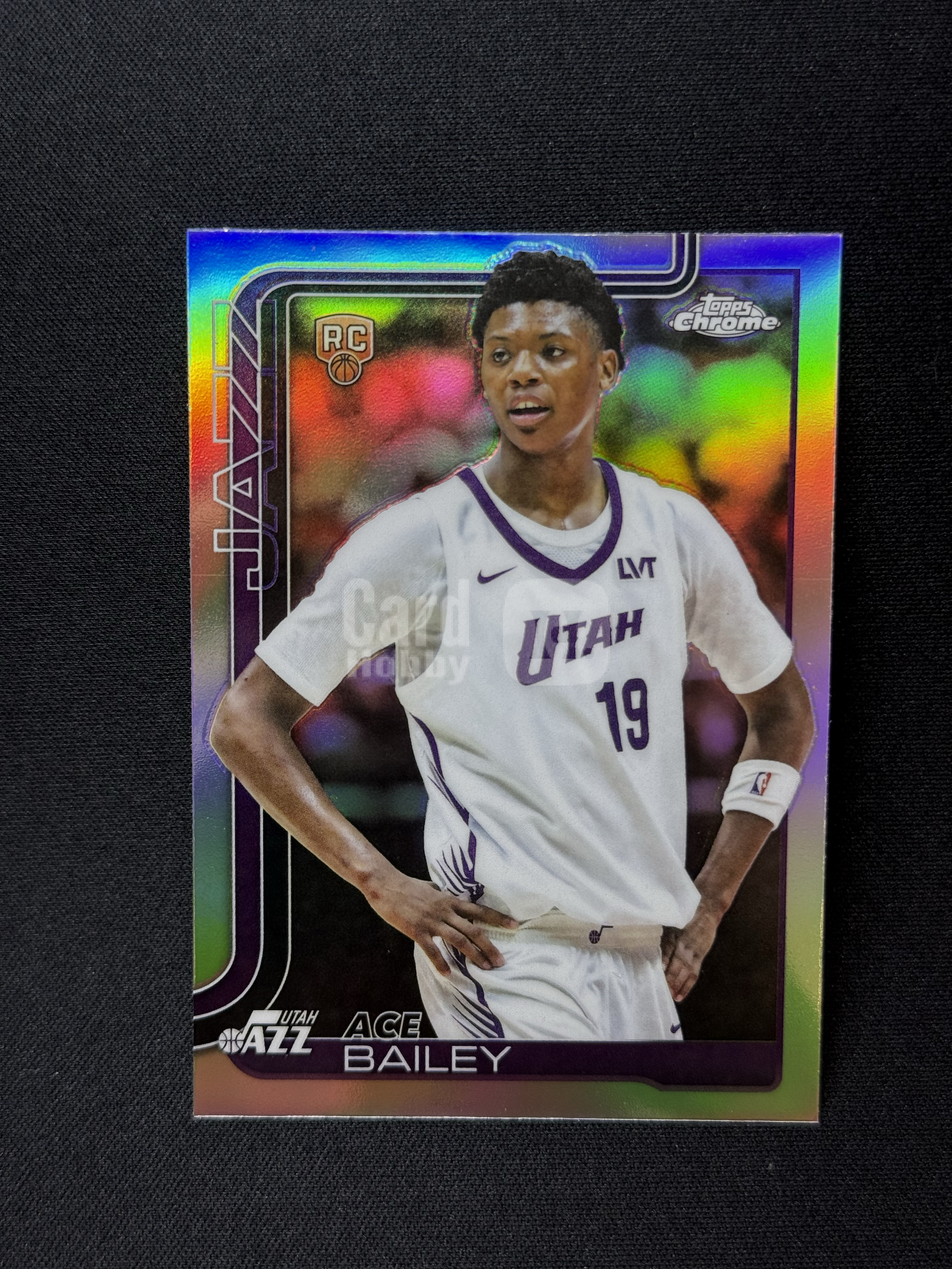 2025-26 Topps Chrome Ace bailey RC 【小贝代拍】Tc 爵士 大热 新秀 埃斯 艾斯 贝利 正银折 瑕疵如图 拍前看描述 H CL