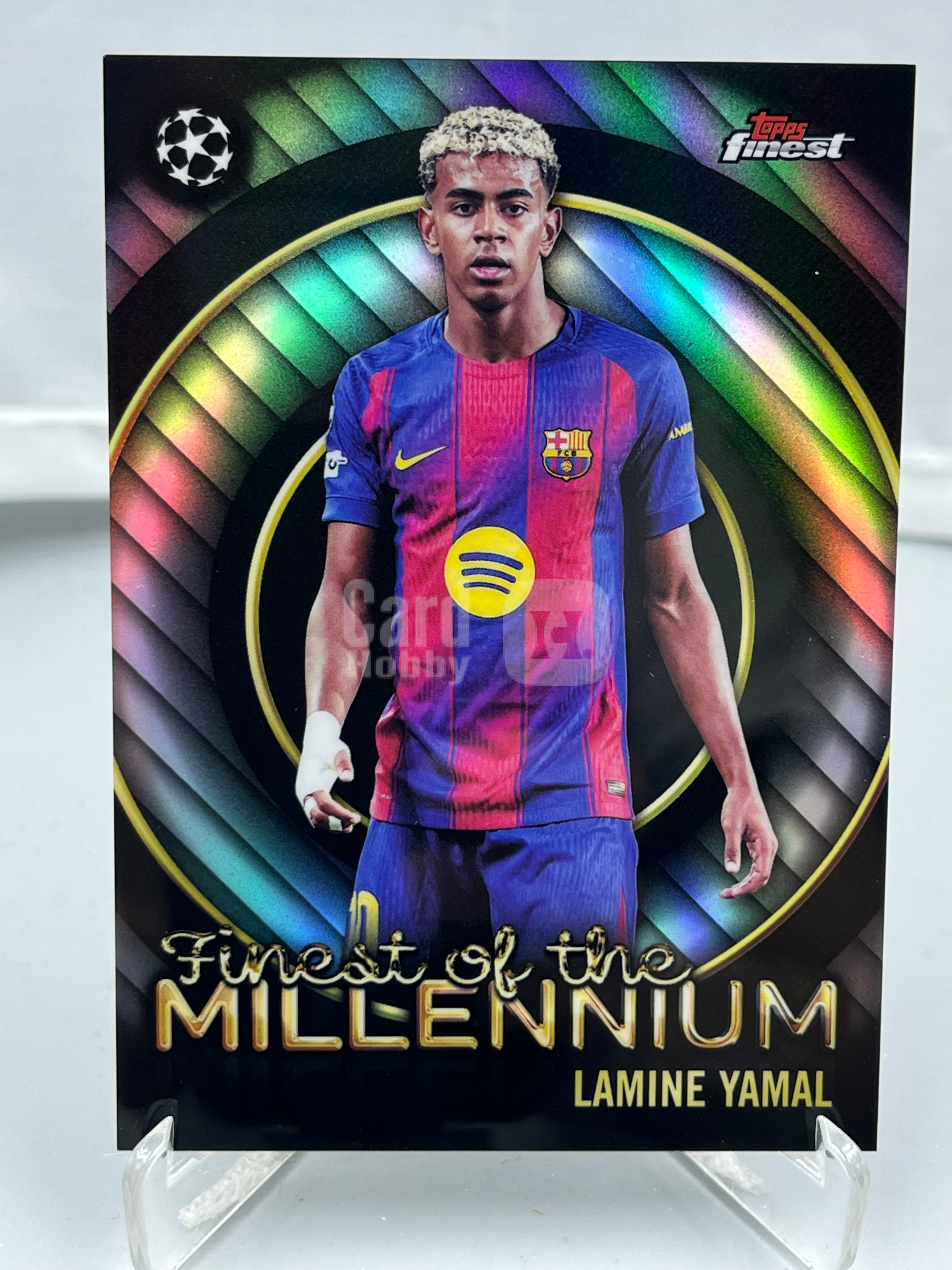 2026 Topps Finest Lamine Yamal 欧冠欧战 拉明 亚马尔 西班牙 巴萨 巴塞罗那 世界杯冠军 千禧年最佳球星 特卡 银折 折射 【暴富 LK张】ta439