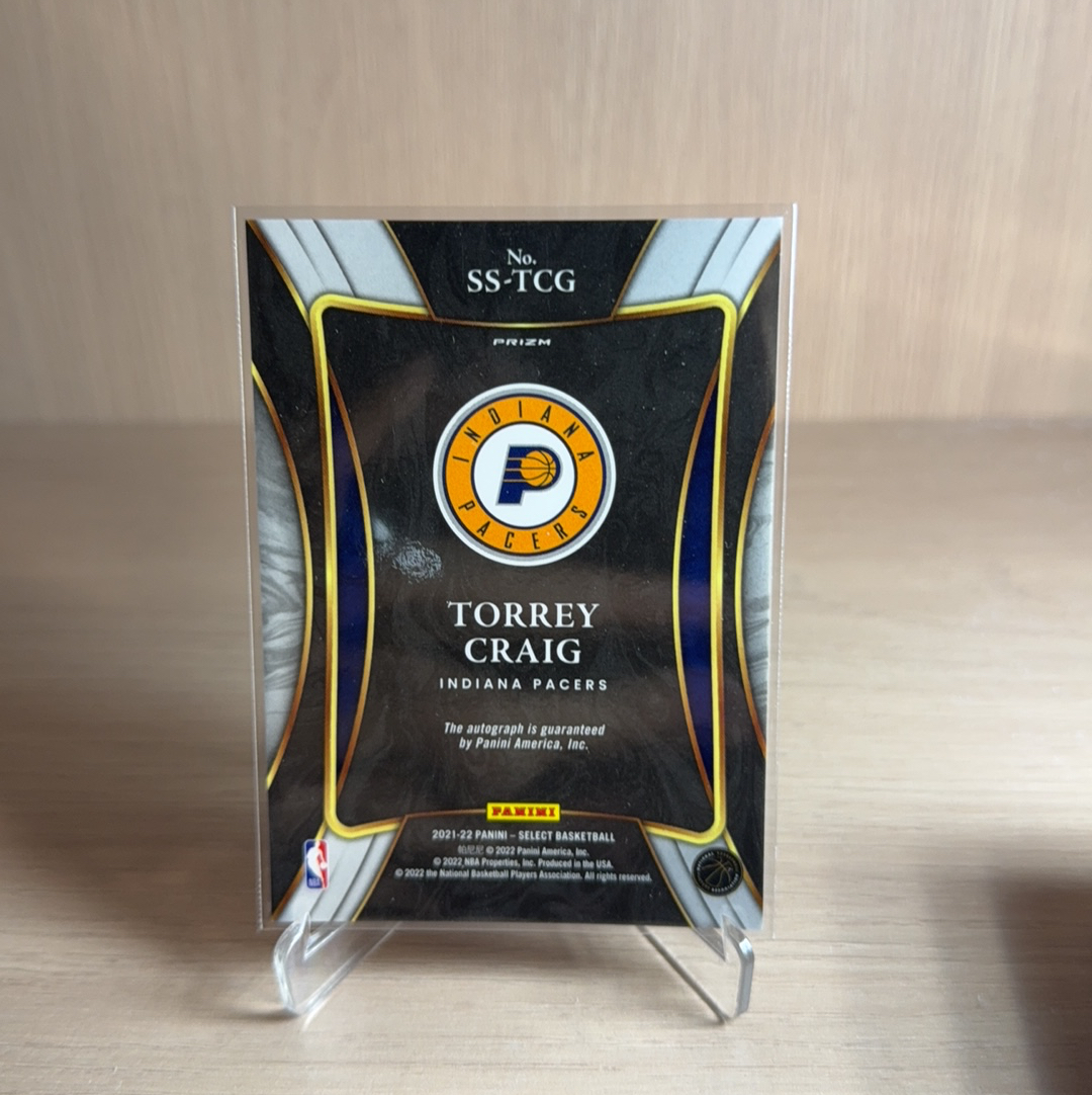 2021-22 Panini Select Torrey Craig 【免费代卖】步行者 拖瑞 克雷格 银折 折射 SELECT 签字 贴签 折射 卡品如图 值得收藏