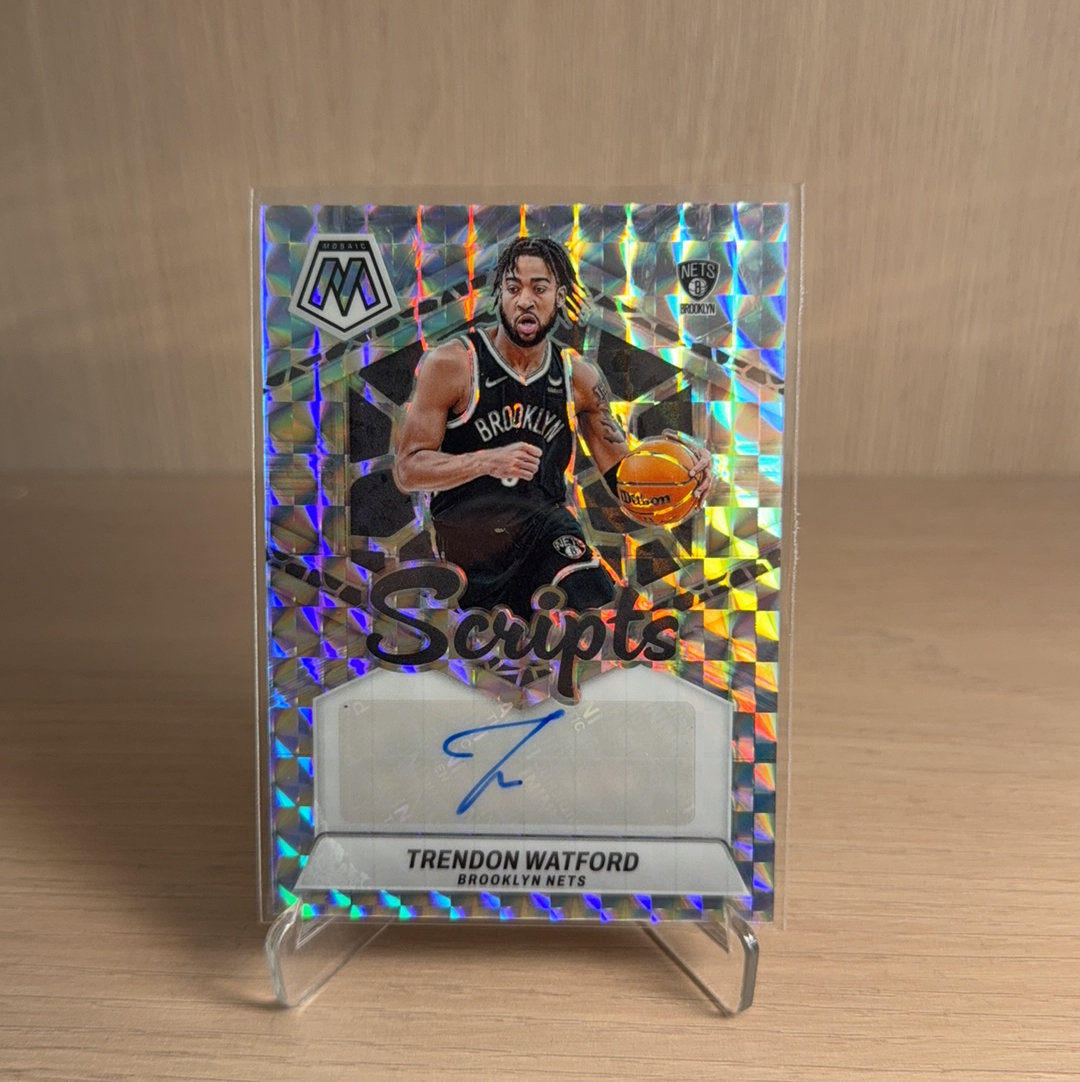 2023-24 Panini Mosaic Trendon Watford 篮网 沃特福德 签字 贴签 泡泡折 折射 特卡 马赛克 卡品如图 值得收藏!!【免费代卖】