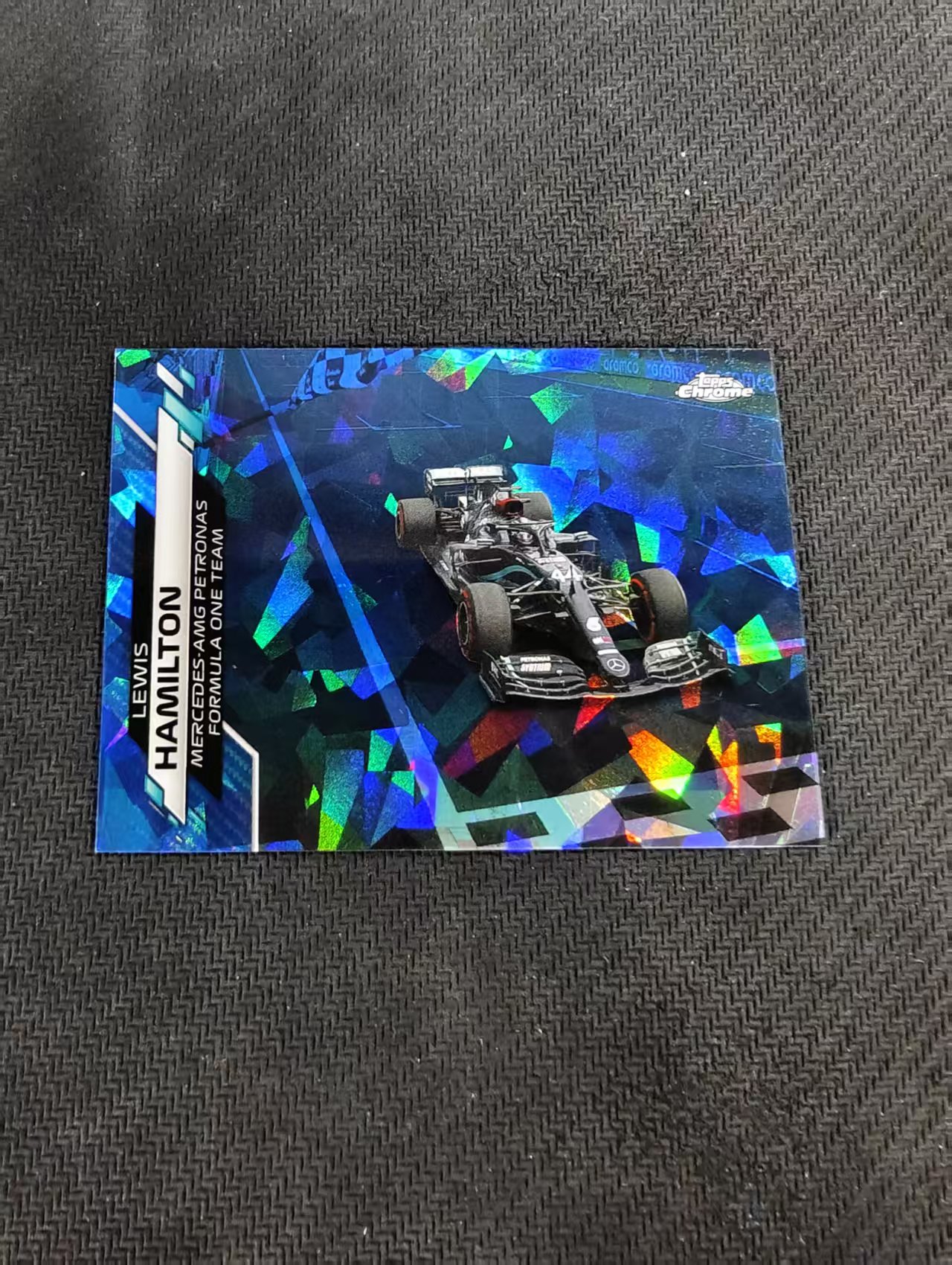 【汽水拍卖】2020 Topps Chrome F1 Lewis Hamilton 元年 方程式赛车 蓝宝石系列 刘易斯 汉密尔顿 梅赛德斯奔驰车队 蓝碎冰折 瑕疵如图
