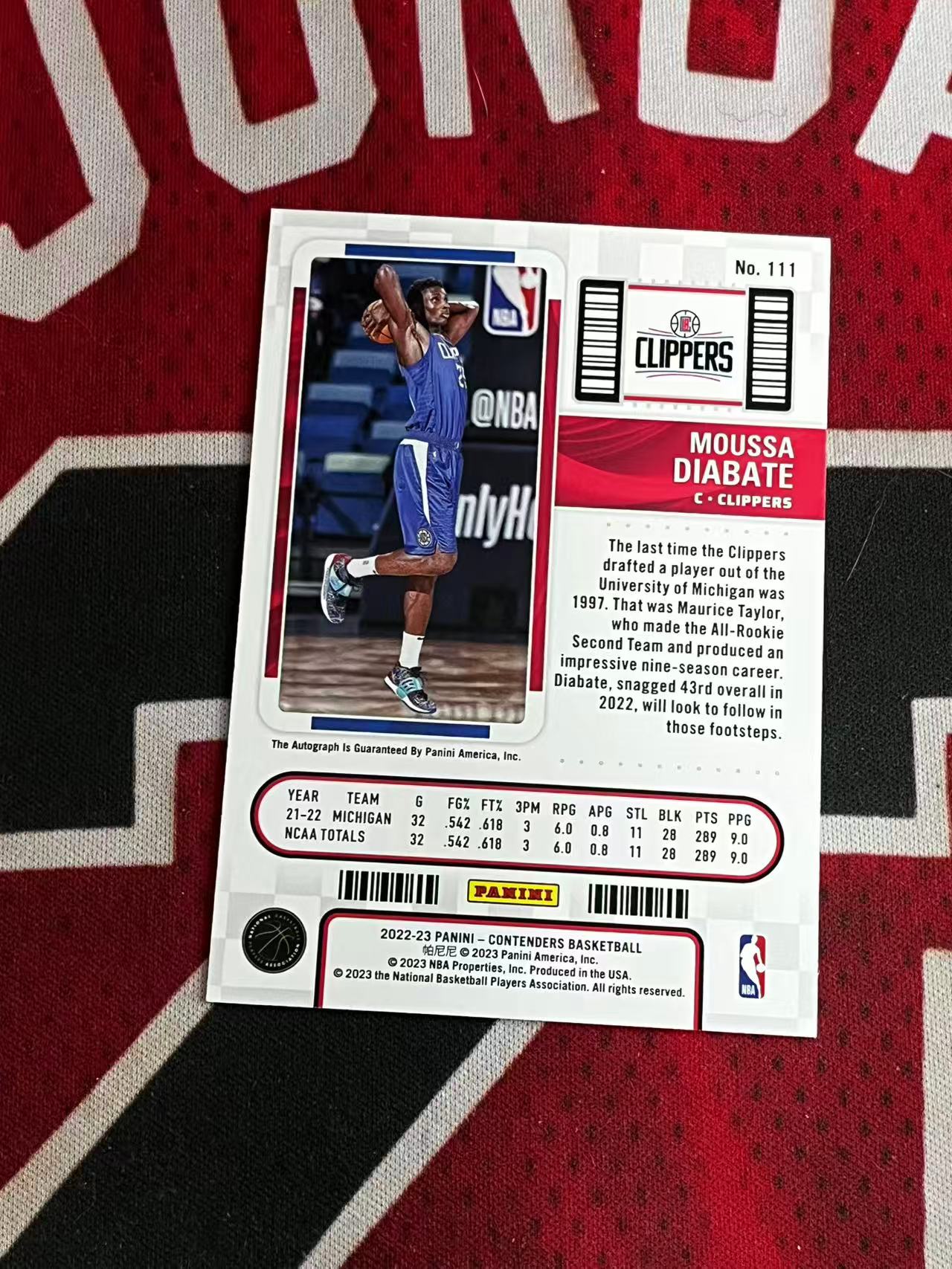 【接寄拍费率低至5%含卡淘手续费】2022-23 PANINI CONTENDERS 球票系列 快船 新秀RC 穆萨迪亚巴特 迪亚巴泰 签字卡 卡签 正新秀球票签字卡 专收凑套必备【烂臭嘴拍卖】
