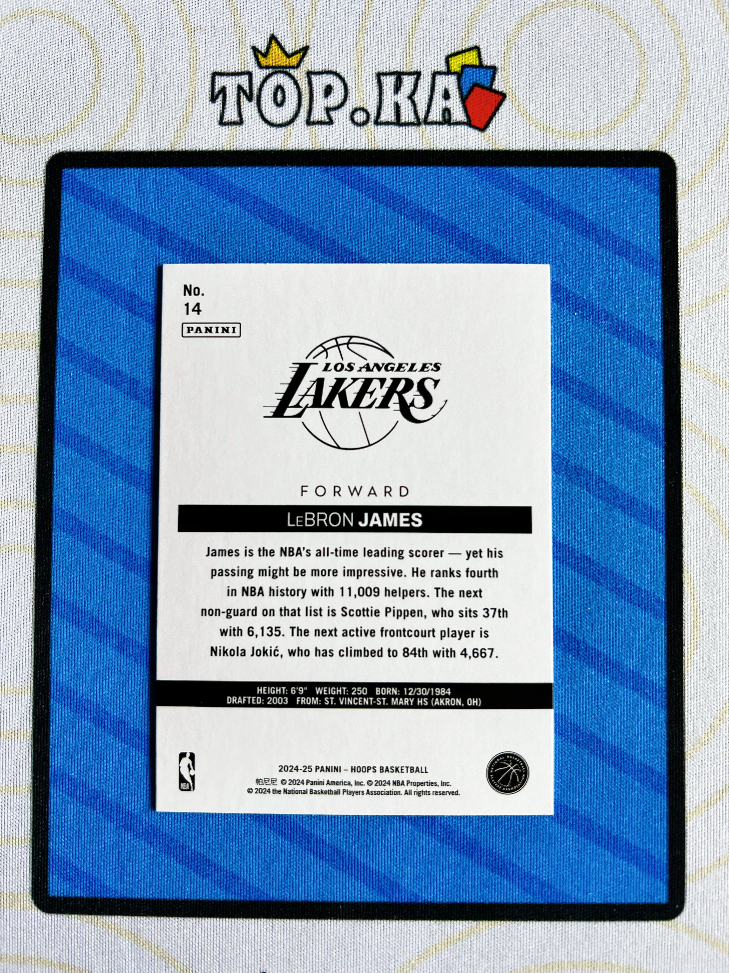 【顶尖卡社】2024-25 Panini hoops LeBron James 湖人 勒布朗詹姆斯 小皇帝 银折 折射 hoops 详情看描述 卡品如图【凯里】