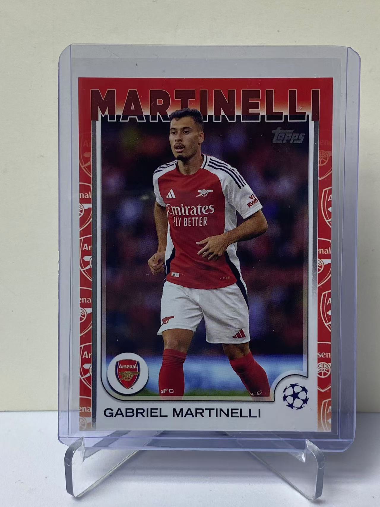 2025 Topps ucc Gabriel Martinelli 欧冠ucc 阿森纳 加布里埃尔 马丁内利 小马丁 队徽折 大比例 收藏必备 卡品如图 jefr