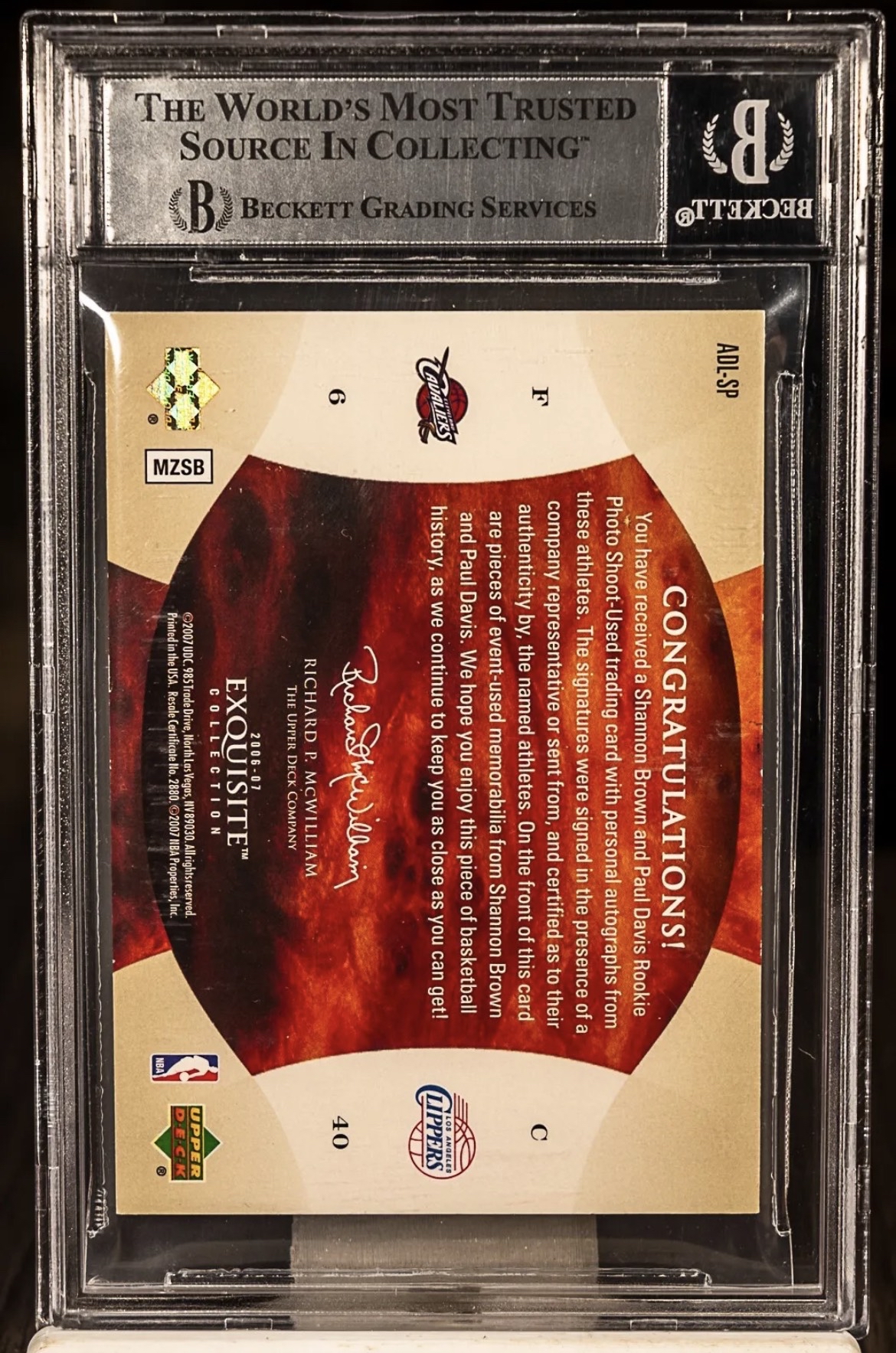 2006 07 Upper Deck Exquisite Collection Shannon Brown 2006-07-upper-deck-exquisite-collection-shannon-brown