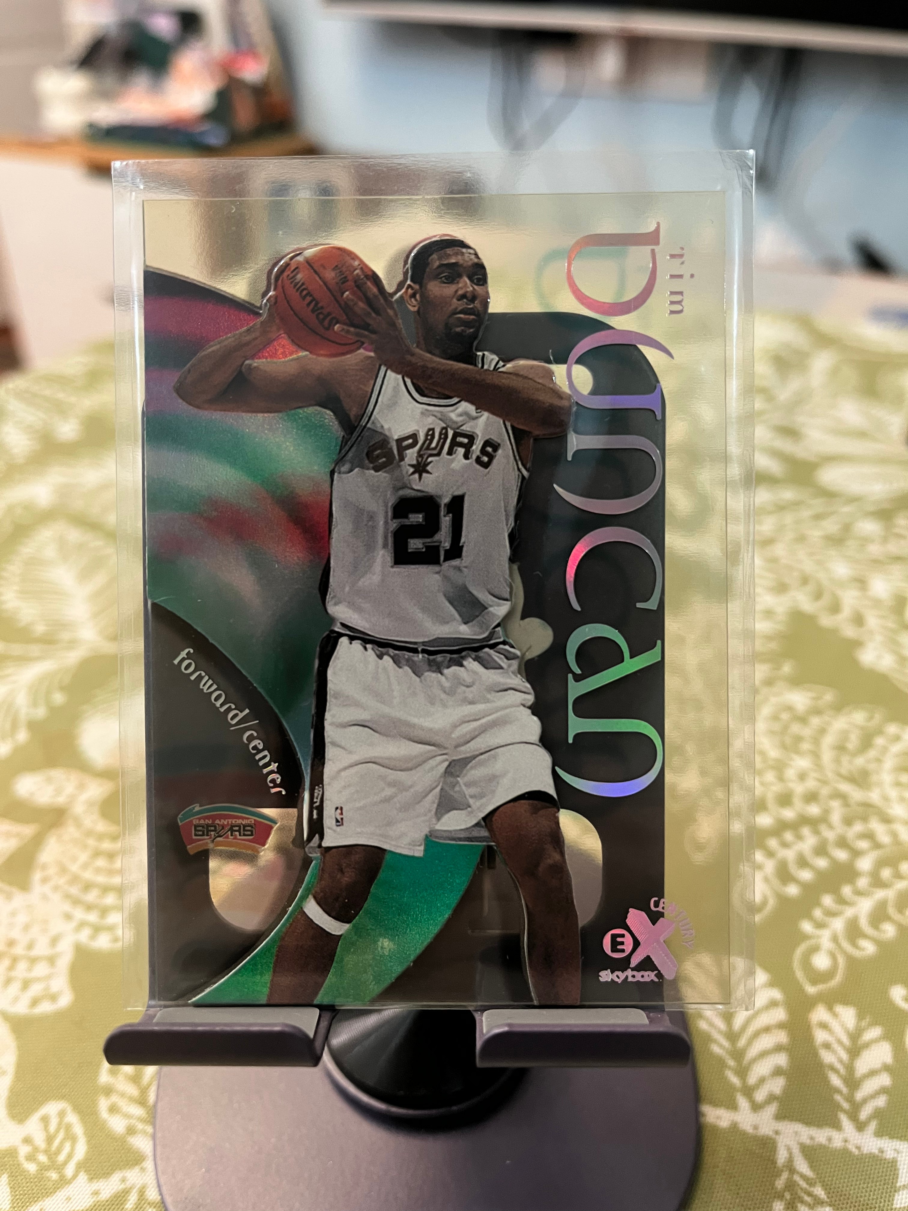 1999 SkyBox 老卡 老特 Tim Duncan 蒂姆 邓肯 石佛 马刺【折射 透明 胶片 EX CENTURY】【边角瑕疵如图 介意勿拍】#1024