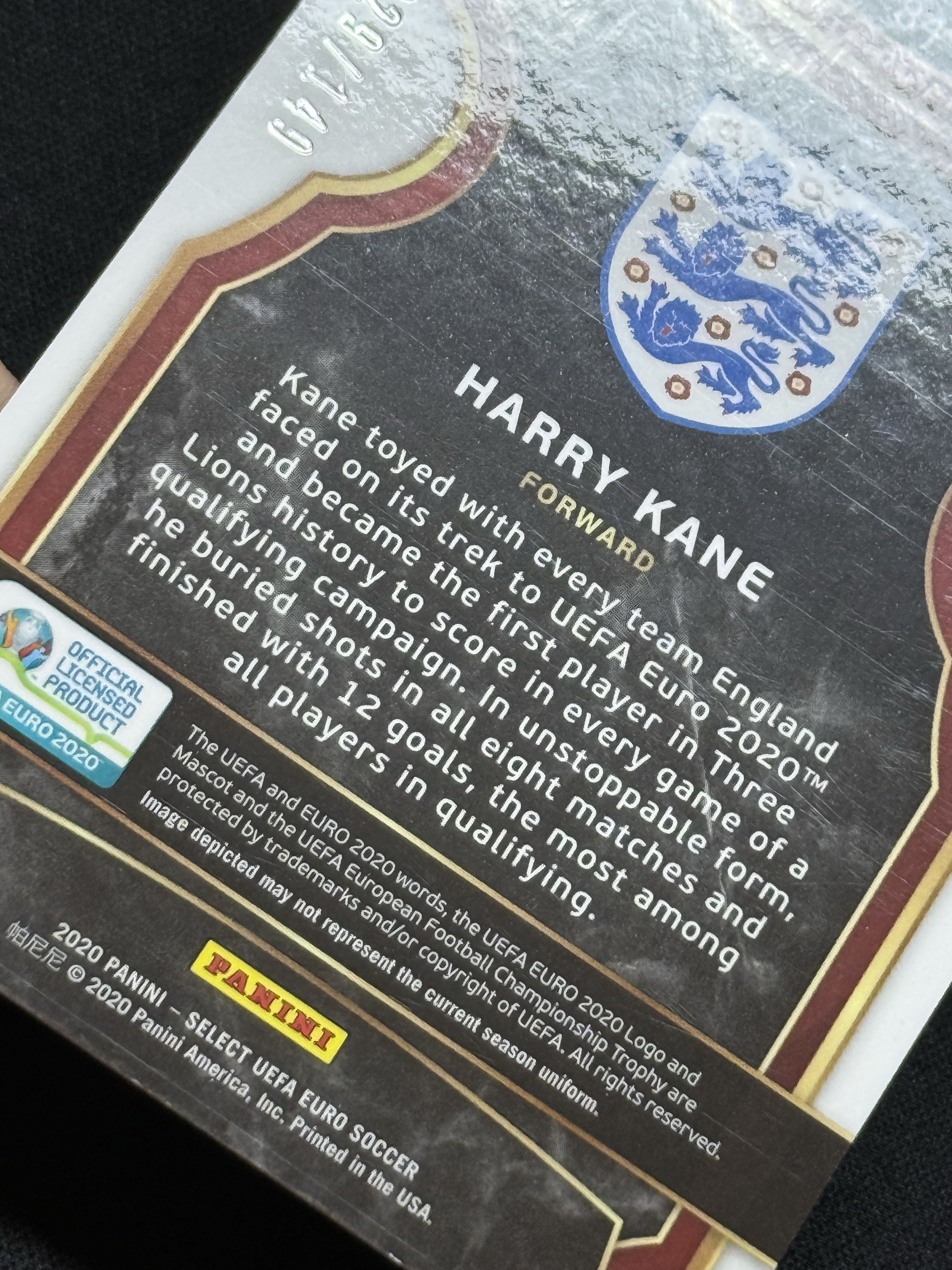 2020 Panini Select Harry Kane 【小贝代拍】欧洲杯 Select 英格兰 拜仁 热刺 凯恩 绿折 /149编 瑕疵如图 拍前看描述 H EW