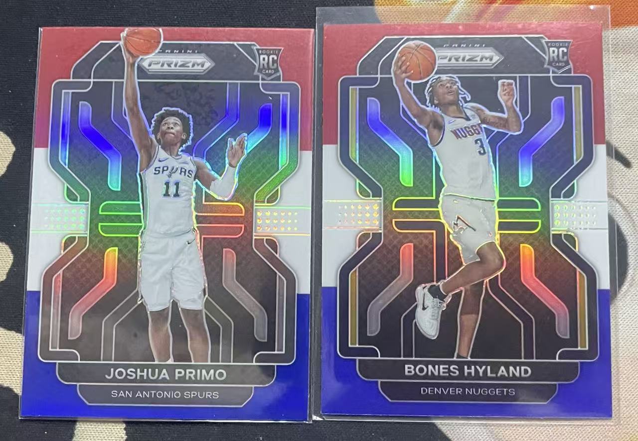 2021-22 Panini Prizm Bones Hyland 伯纳斯·海兰德 约书亚·普利莫 三色折 rc 新秀年 折射 打包 适合彩虹 值得收藏(猴子卡社)