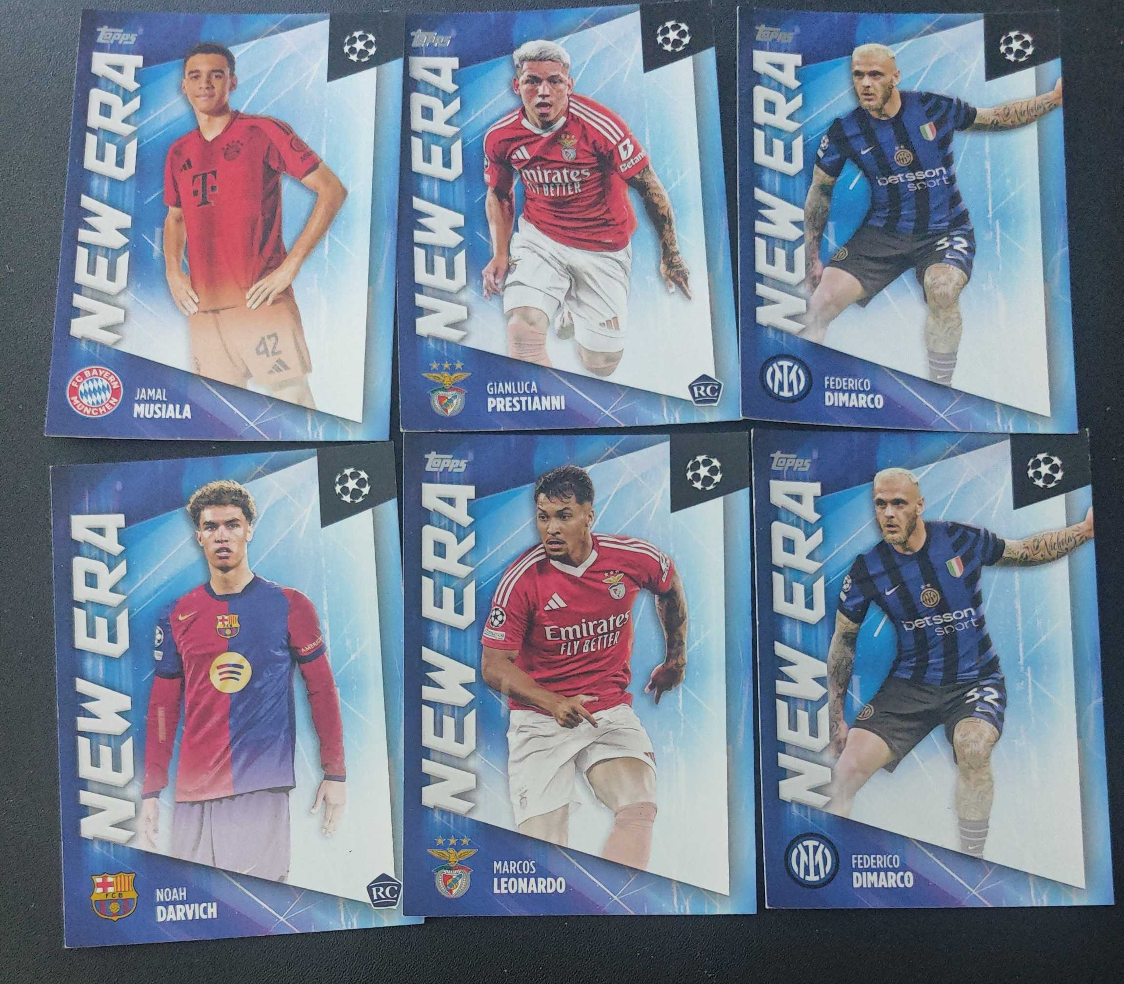 2024-2025 帕尼尼 Topps  拜仁 穆夏拉 本菲卡 国米 迪马尔科 巴萨 特卡 银折 RC 新秀 卡品如图 lot 6张打包 【可合并不累计】