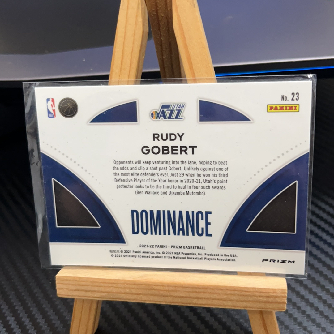 2021-22 Panini Prizm Rudy Gobert 鲁迪 戈贝尔 爵士 折射 银折 特卡 prizm系列 pz 卡品如图 凑图必备 值得收藏!免费代卖!