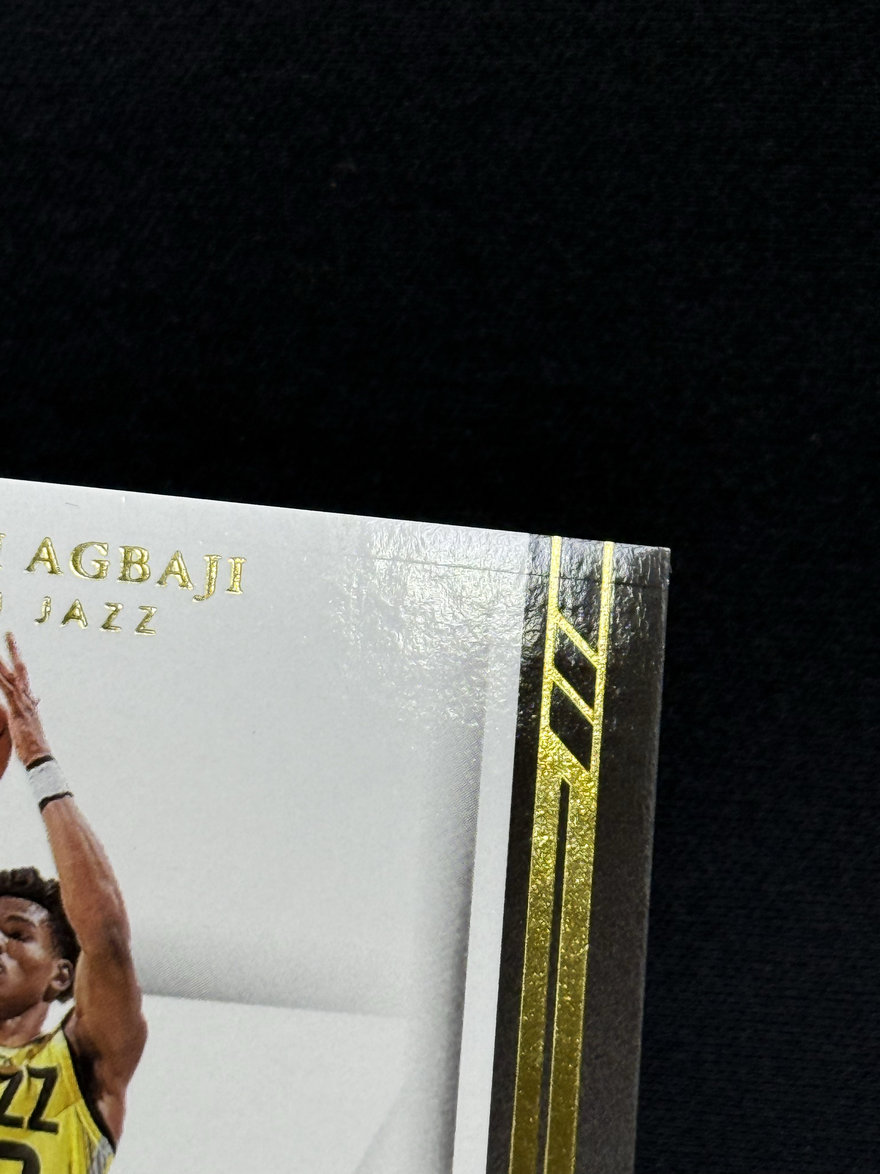2022-23 Panini Noir Ochai Agbaji RC 【小贝代拍】NBA 诺尔 爵士 新秀 阿巴基 05/10编 金平行 瑕疵如图 拍前看描述 Takara