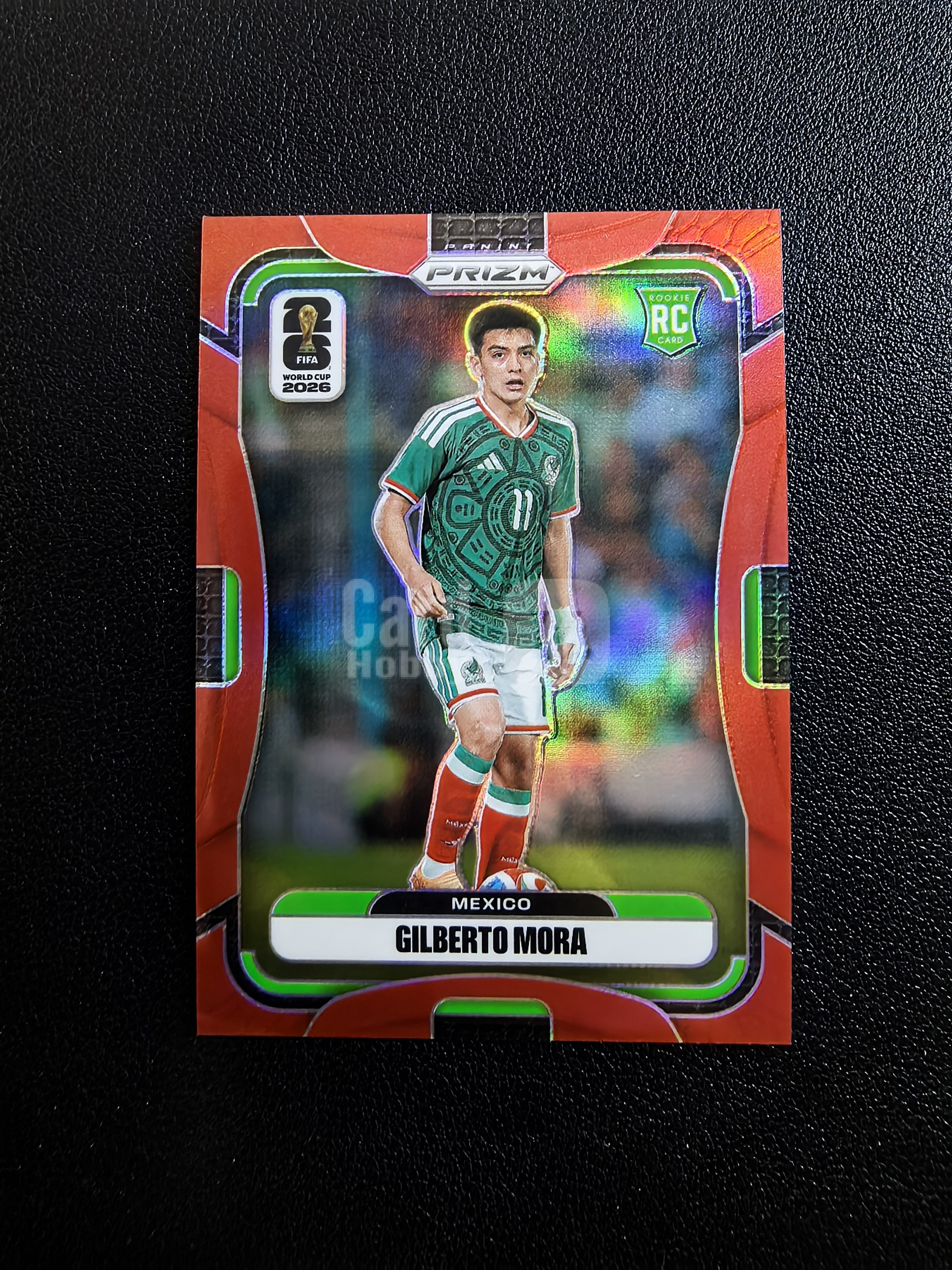 2026 Panini Prizm FIFA World Cup 世界杯 墨西哥 Gilberto Mora 吉尔贝托・莫拉 新秀 08/50编 base 红折 折射 微瑕 卡品如图 流浪