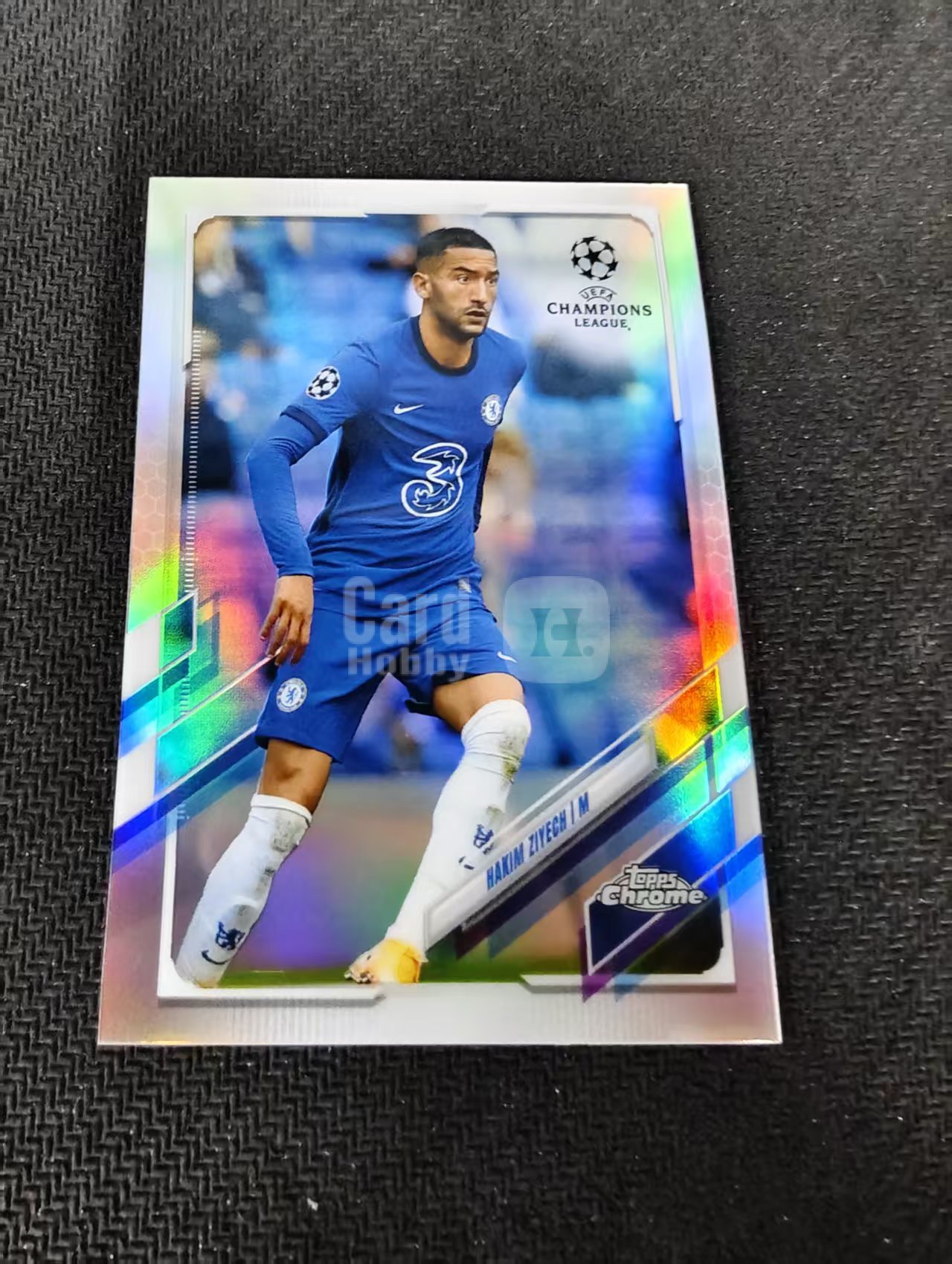 【可合并,不累计】2021 Topps Chrome Hakim Ziyech 欧冠 切尔西 齐耶赫 银折 划痕 边角瑕疵 #84