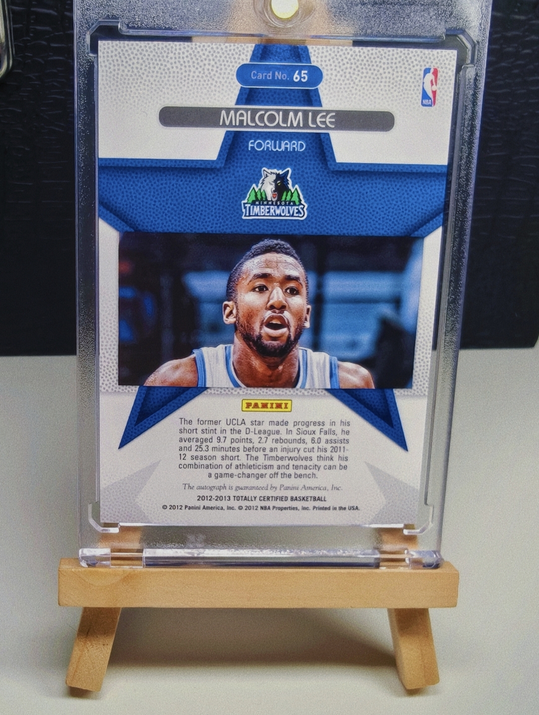 2012-13 Panini Certified Malcolm Lee 卫生巾 马尔科姆李 新秀 特卡 签字 卡签 蓝折 森林狼 199编 卡品如图 可评 psa bgs