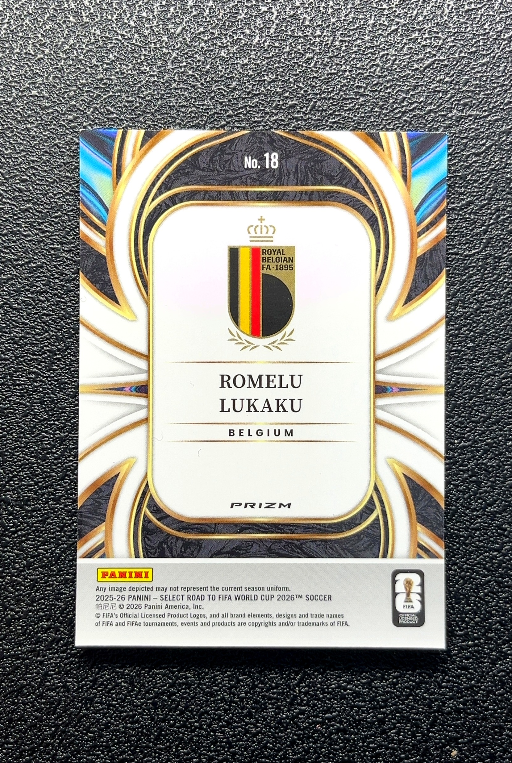 【小白1%代卖】2025-26 Panini Select EQUALIZERS 扳平者 ROMELU LUKAKU 罗梅卢·卢卡库 银折 折射 卡品如图 高价值 #18 0014#281
