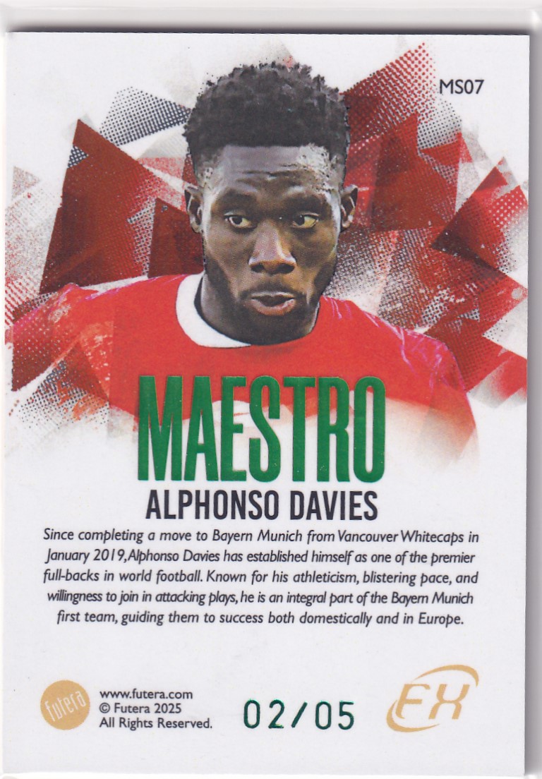 【thebighit】不累计004.2025 Futera FX 福特拉 加拿大 阿方索 戴维斯 Maestro 特卡 低编 02/05编