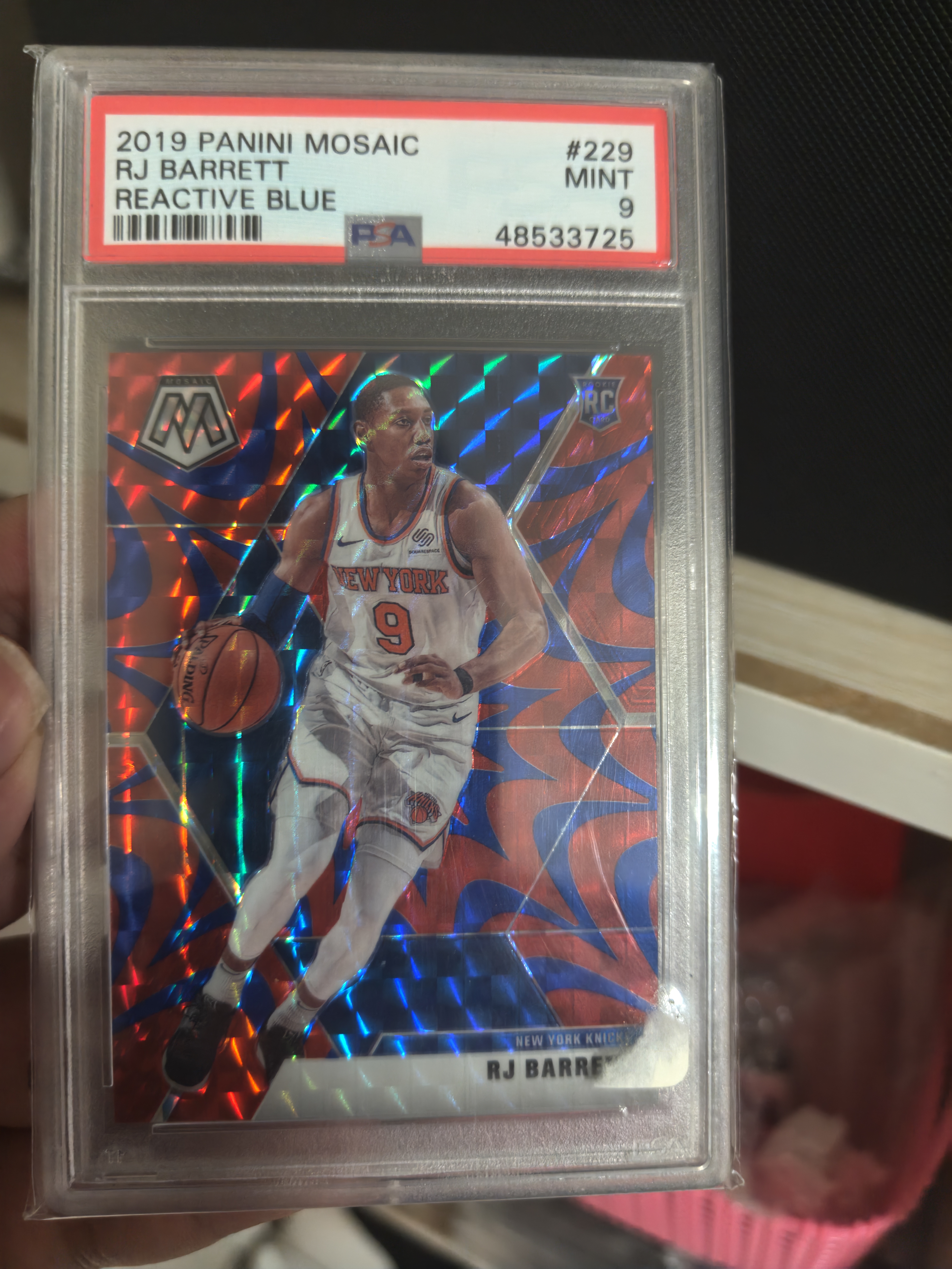 2019-20 Panini Mosaic RJ Barrett RC #229 PSA9 新秀年 选秀年 rookie RJ巴雷特 RJB 爆炸折 折射 尼克斯 巴雷特 马赛克 RC 蓝爆炸折