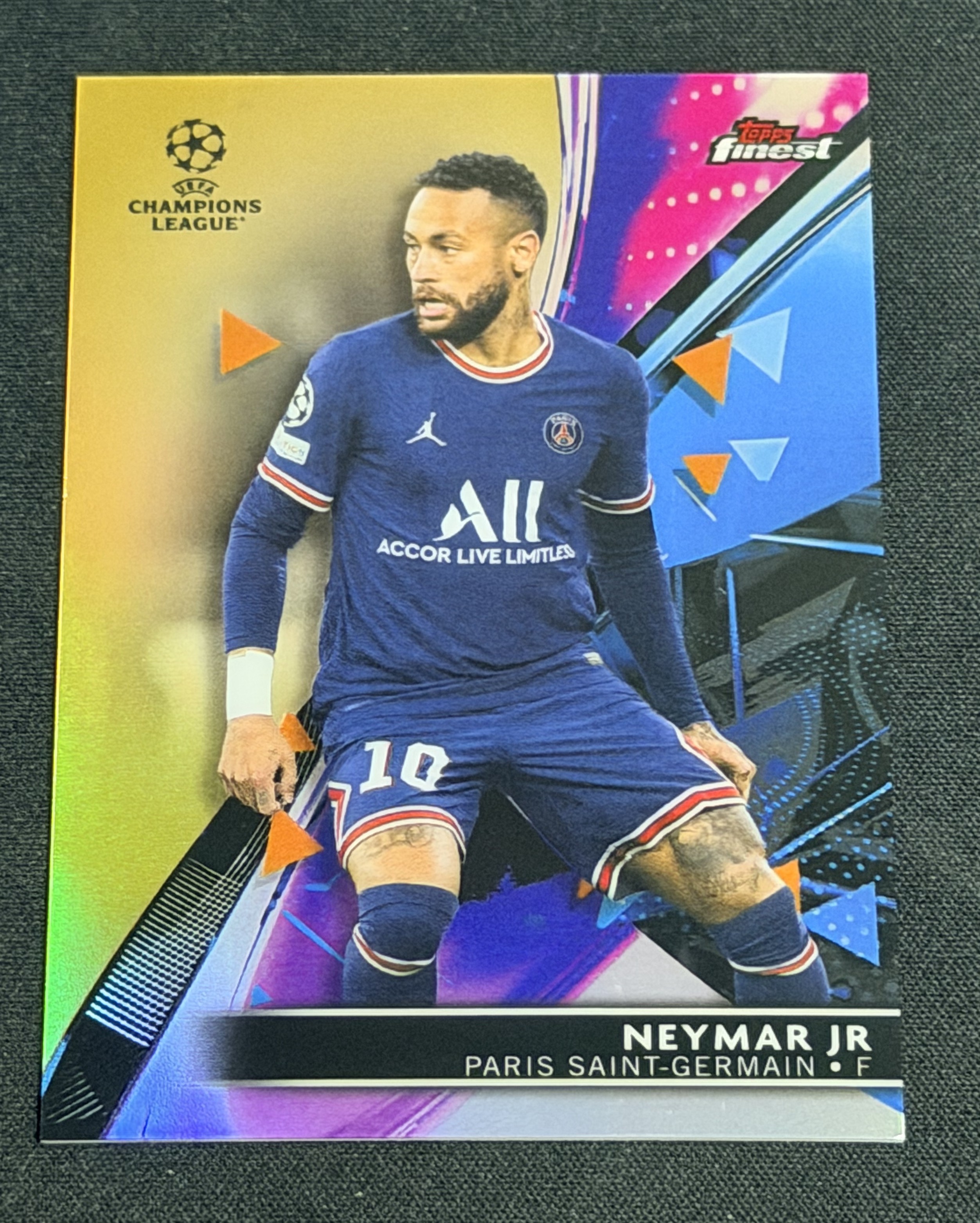 2021-22 Topps Finest Neymar Jr. RC UEFA Finest 025 内马尔 巴黎 小彩虹 无1编 15张
