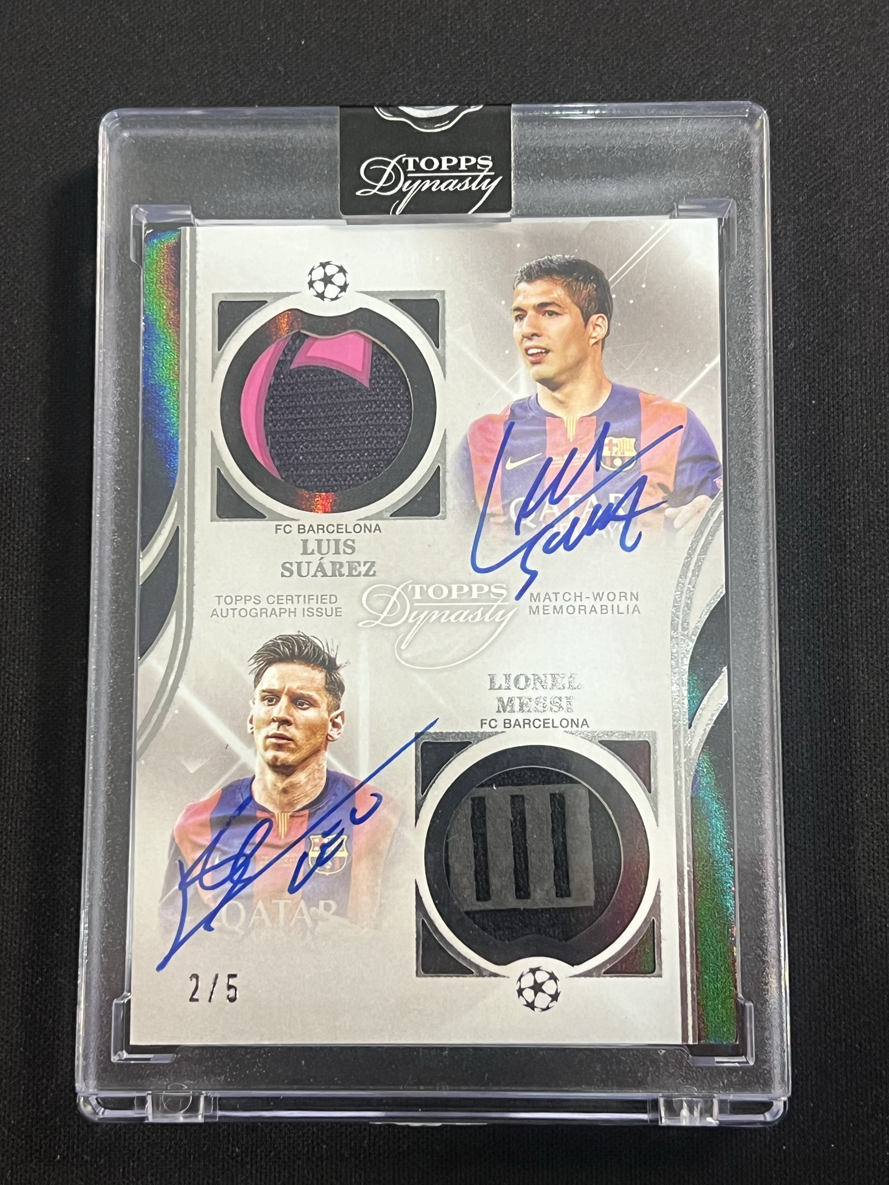 【卡卡星拍卖】2025 Topps DYNASTY MESSI 足球 王朝高端 巴萨 梅西 苏亚雷斯 双人 卡签 签字 patch 物料暴力 ...